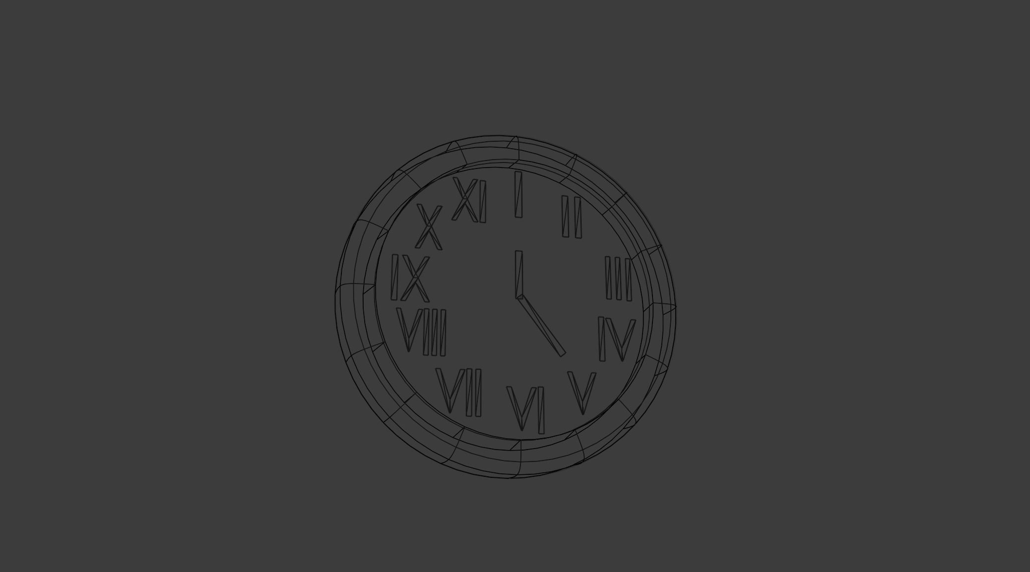 Modern Clock Free 3D model_9
