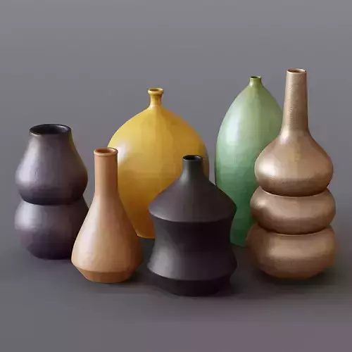 West Elm-Crackle Glazed Ceramic Vases