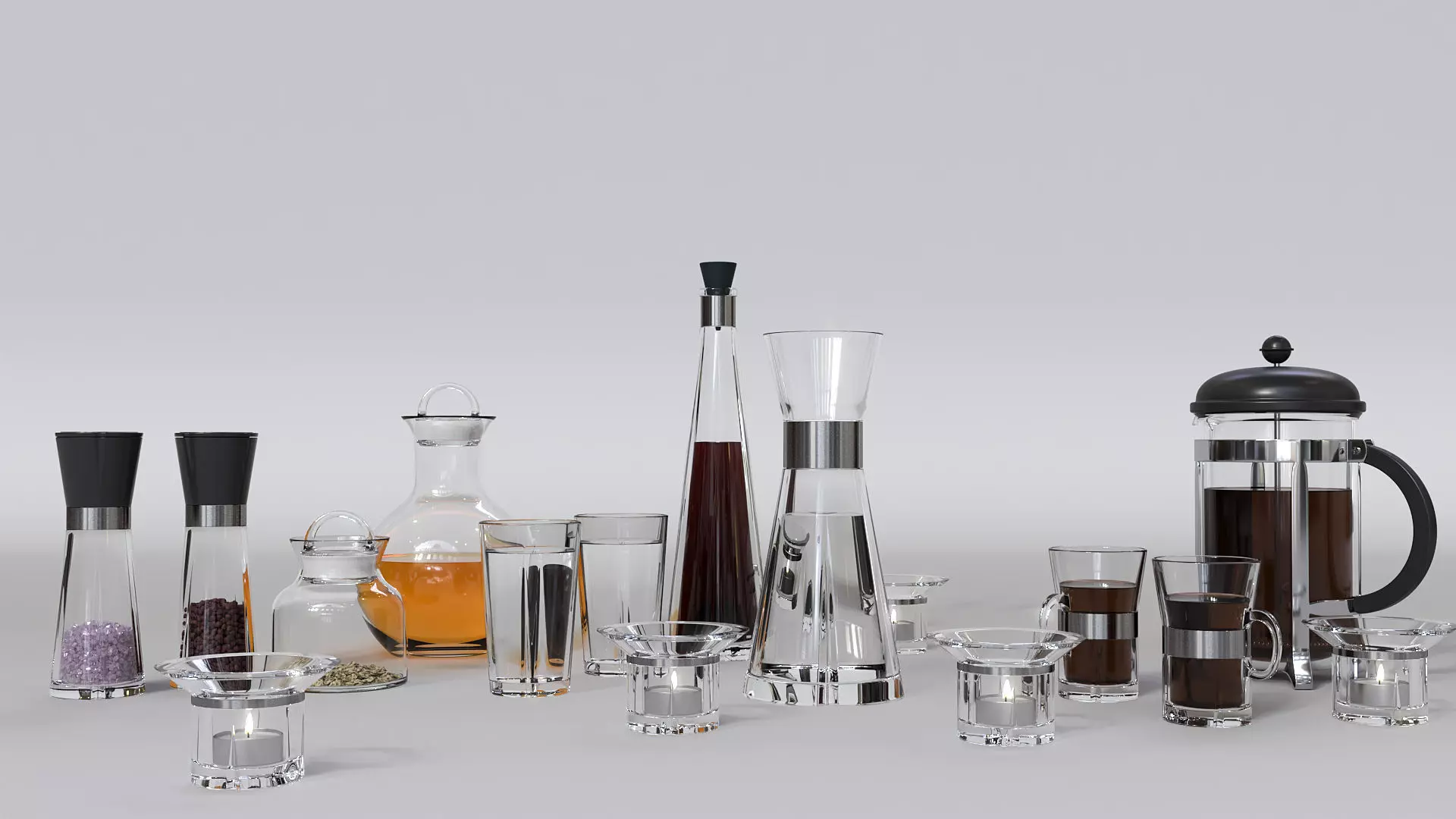 Kitchenware Rosendahl and Bodum HIGH quality 3D model
