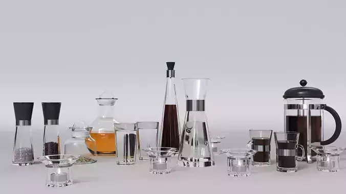Kitchenware Rosendahl and Bodum HIGH quality 3D model