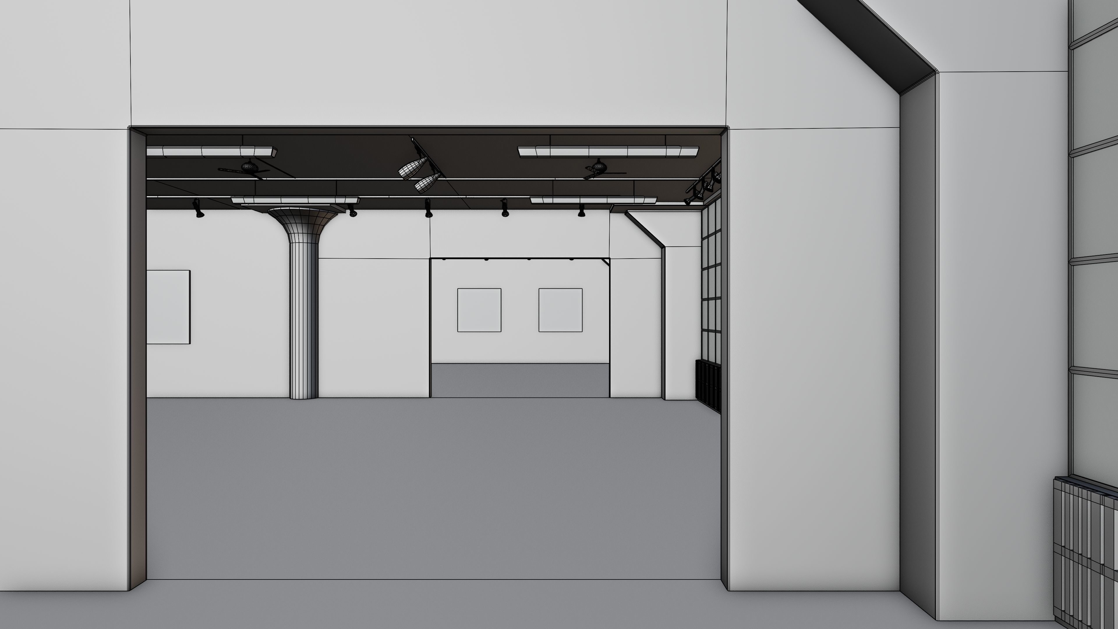 Art Museum Gallery Interior 10  Low-poly 3D model_12