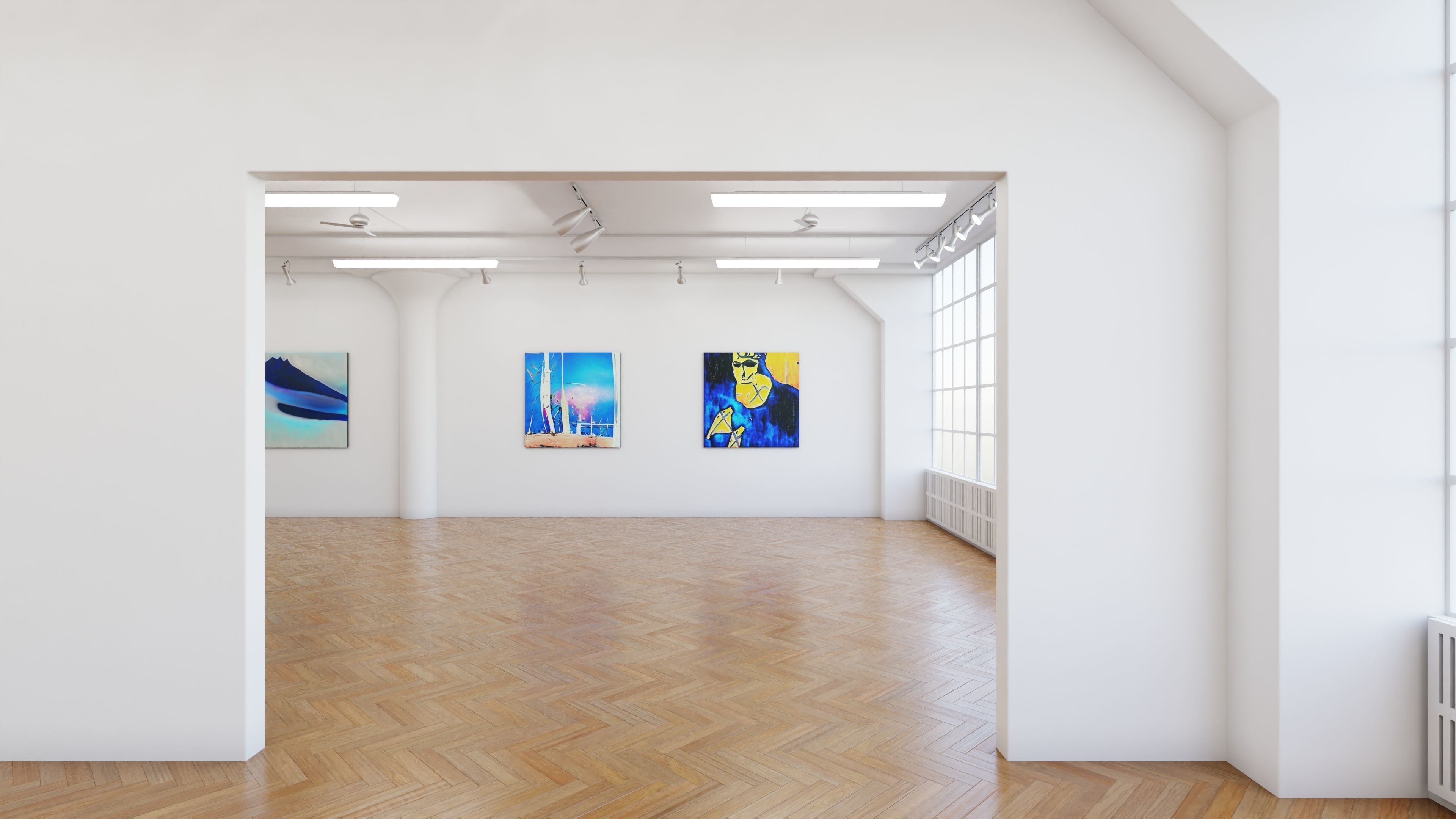 Art Museum Gallery Interior 10  Low-poly 3D model_6