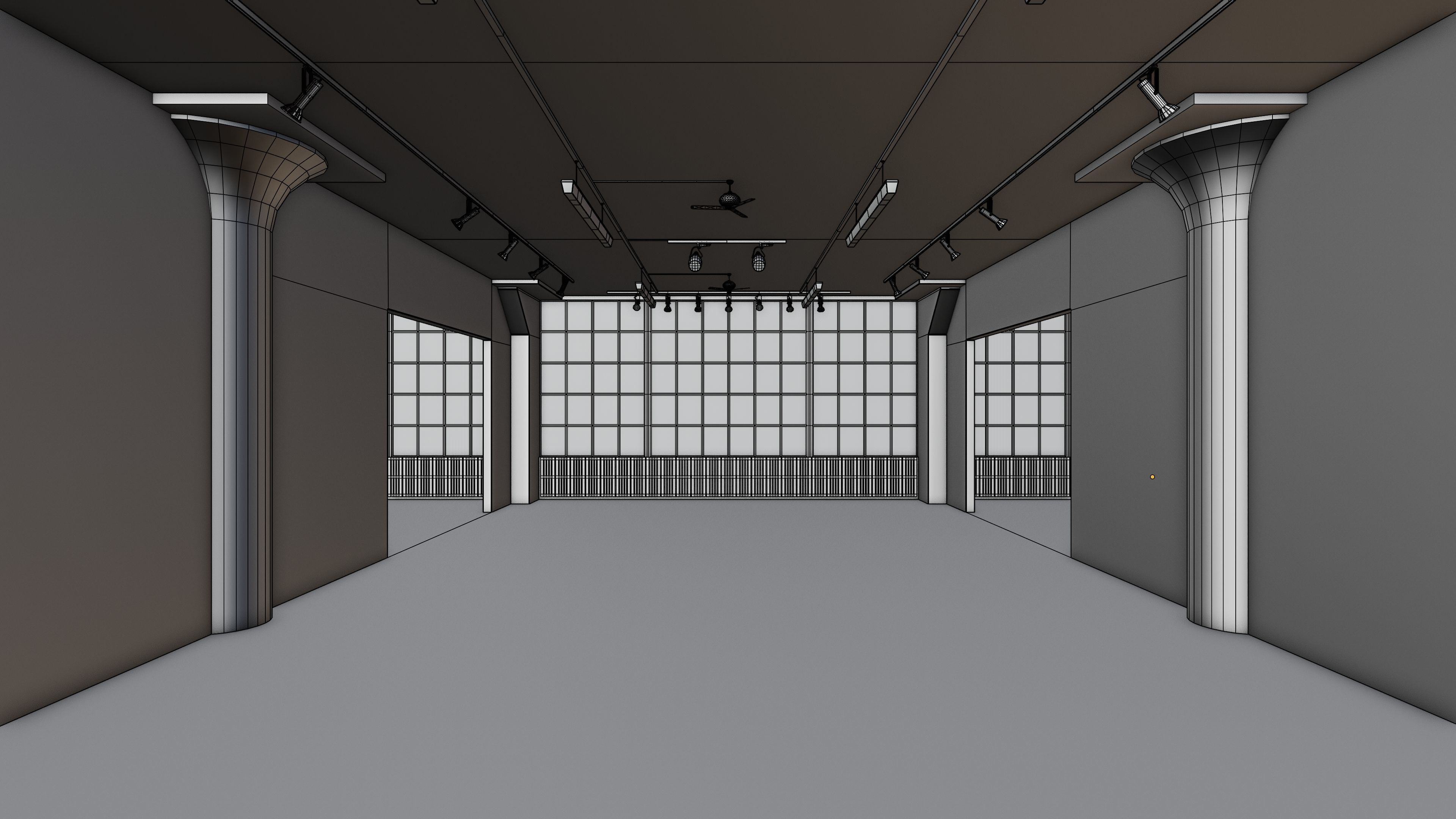 Art Museum Gallery Interior 10  Low-poly 3D model_15