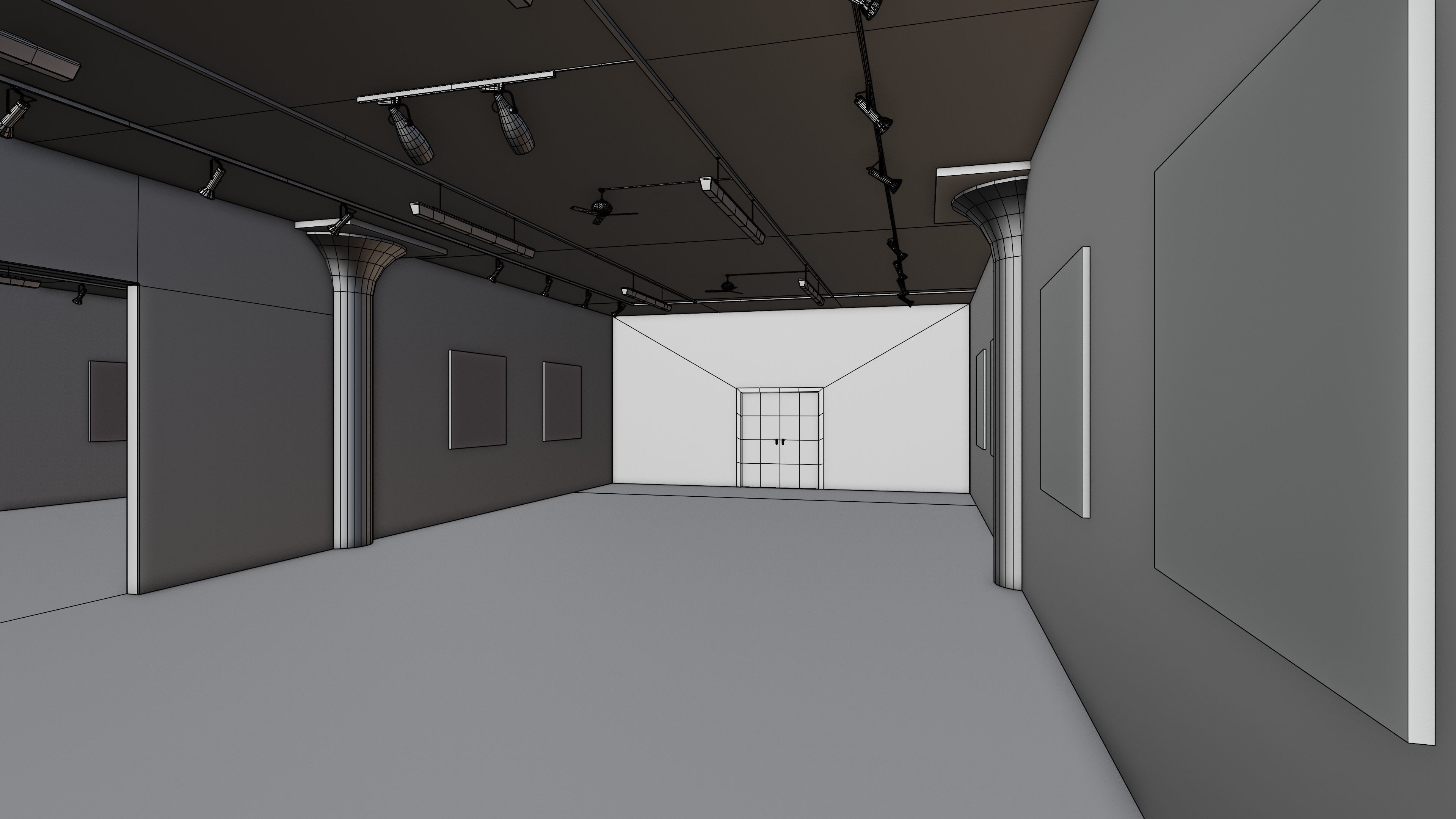 Art Museum Gallery Interior 10  Low-poly 3D model_18