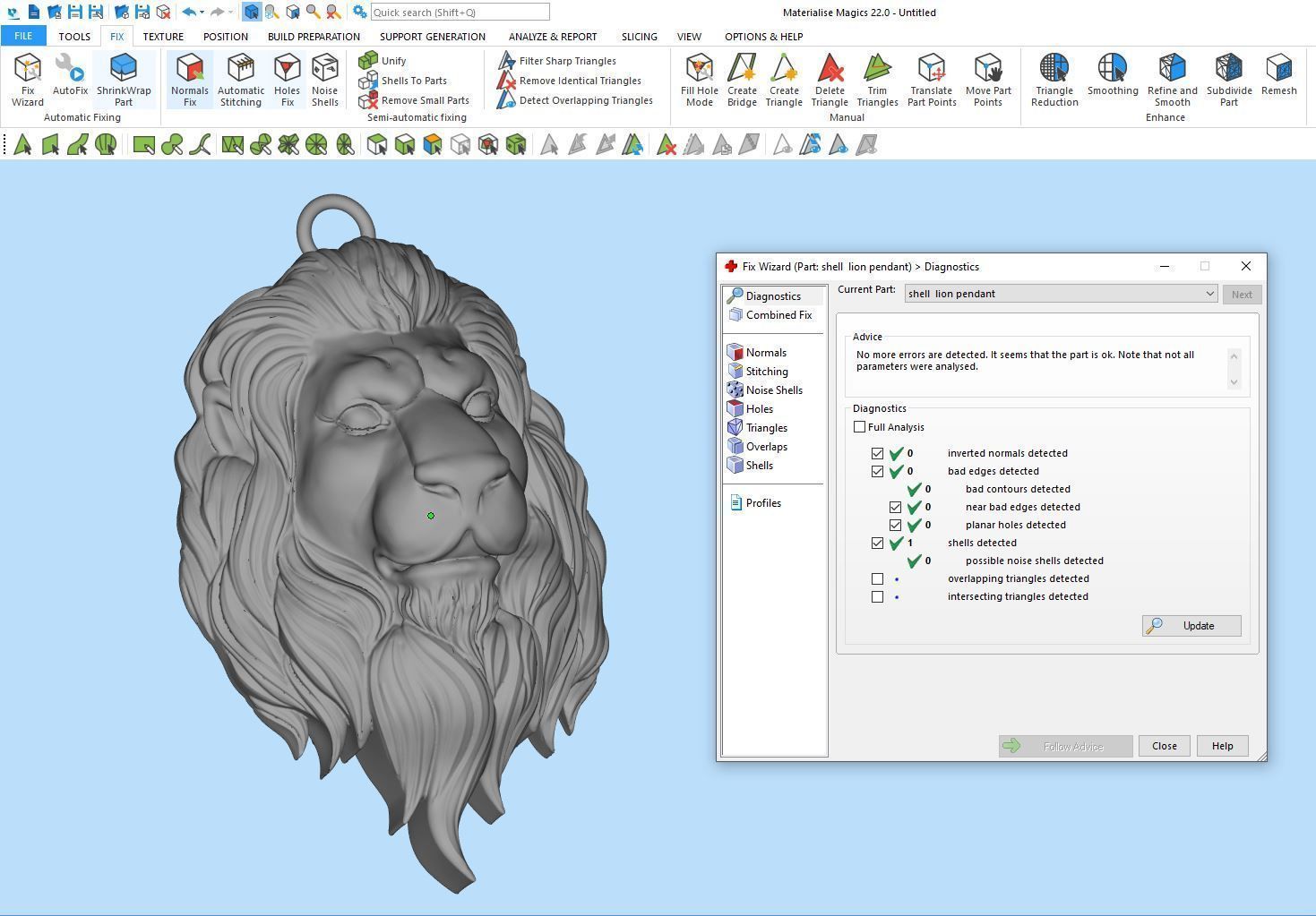 Lion Pendant Sculpture jewelry gold Necklace 3D print model_5