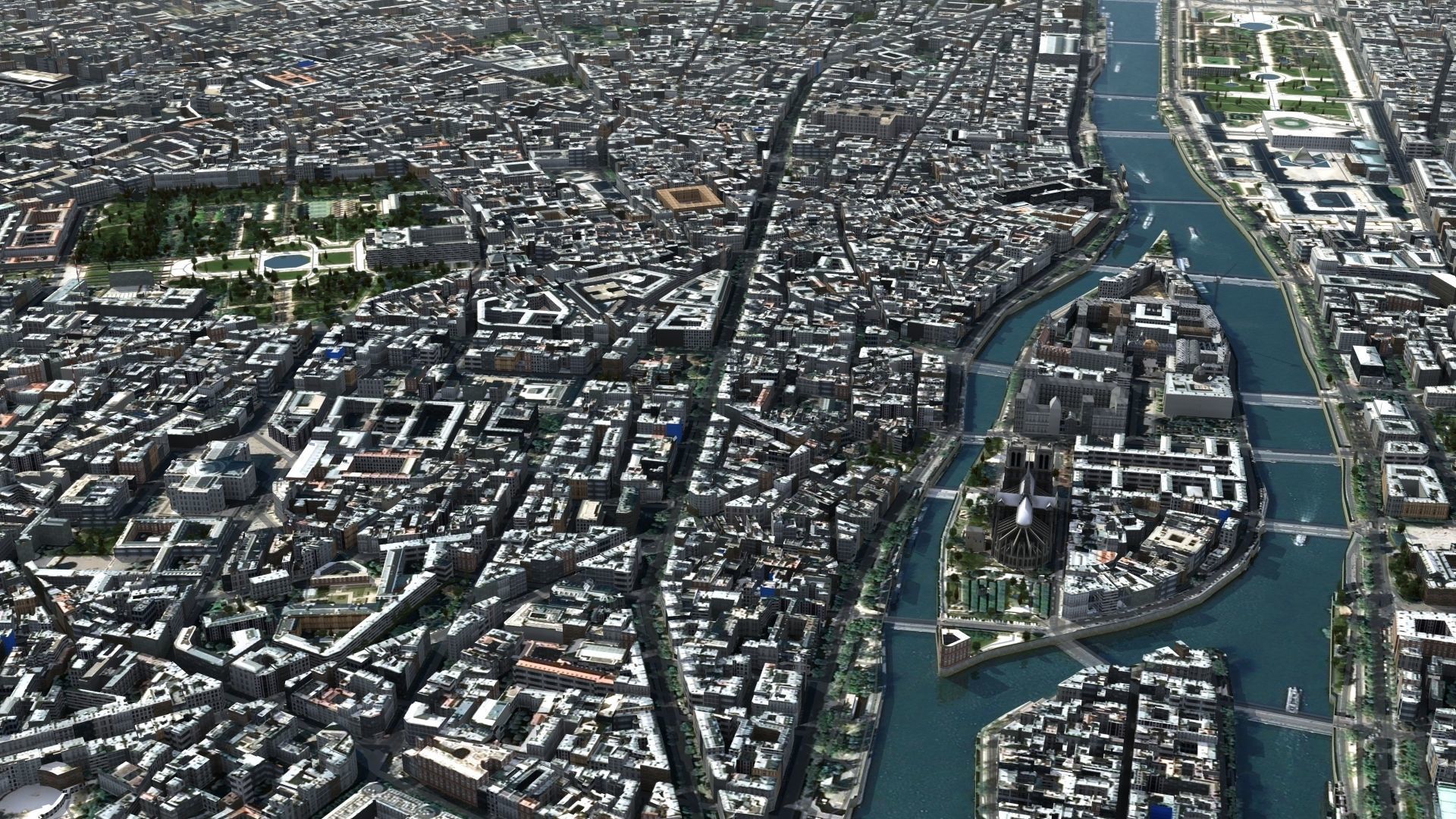 Paris France Low-poly 3D model_6