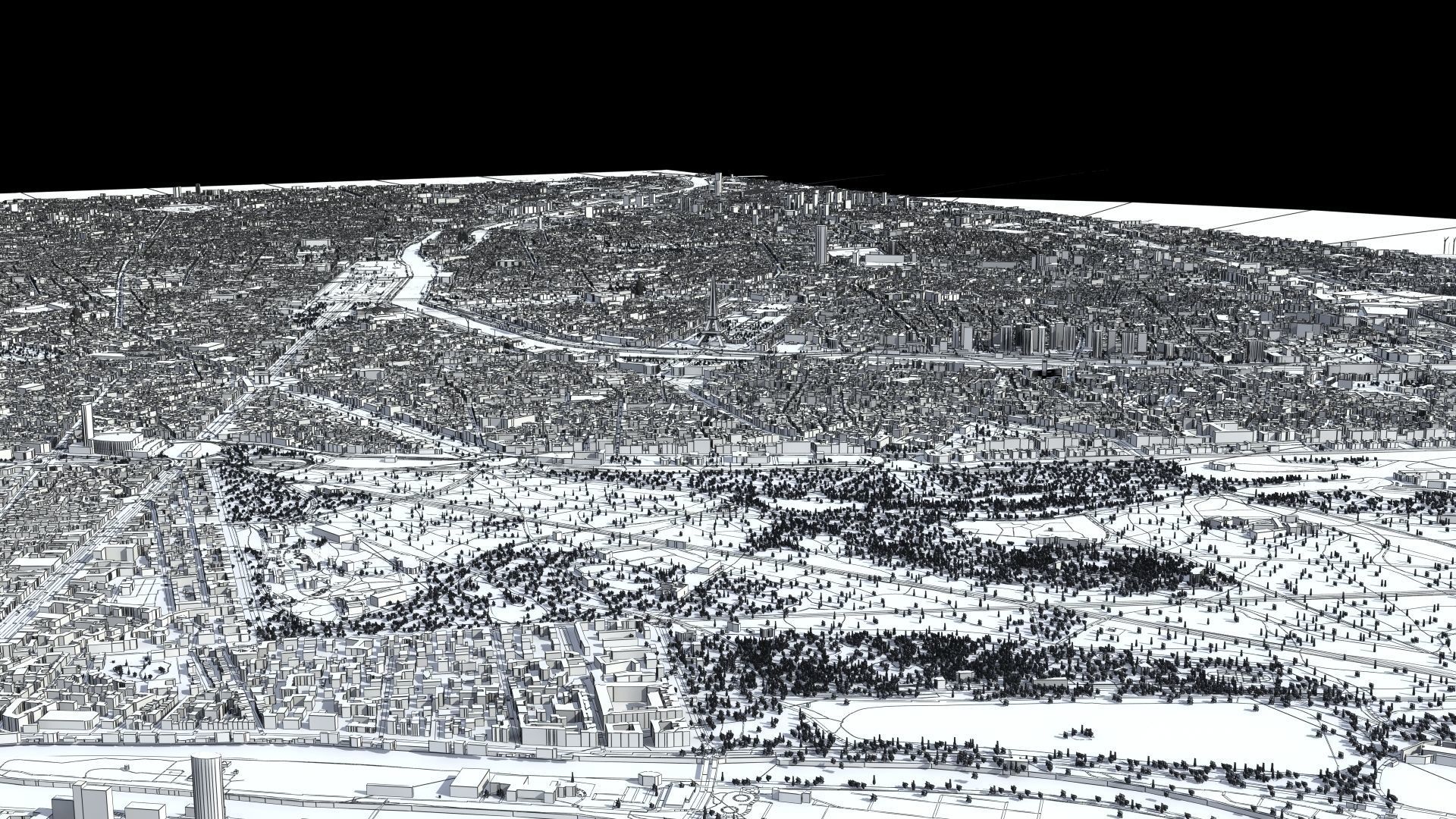 Paris France Low-poly 3D model_31