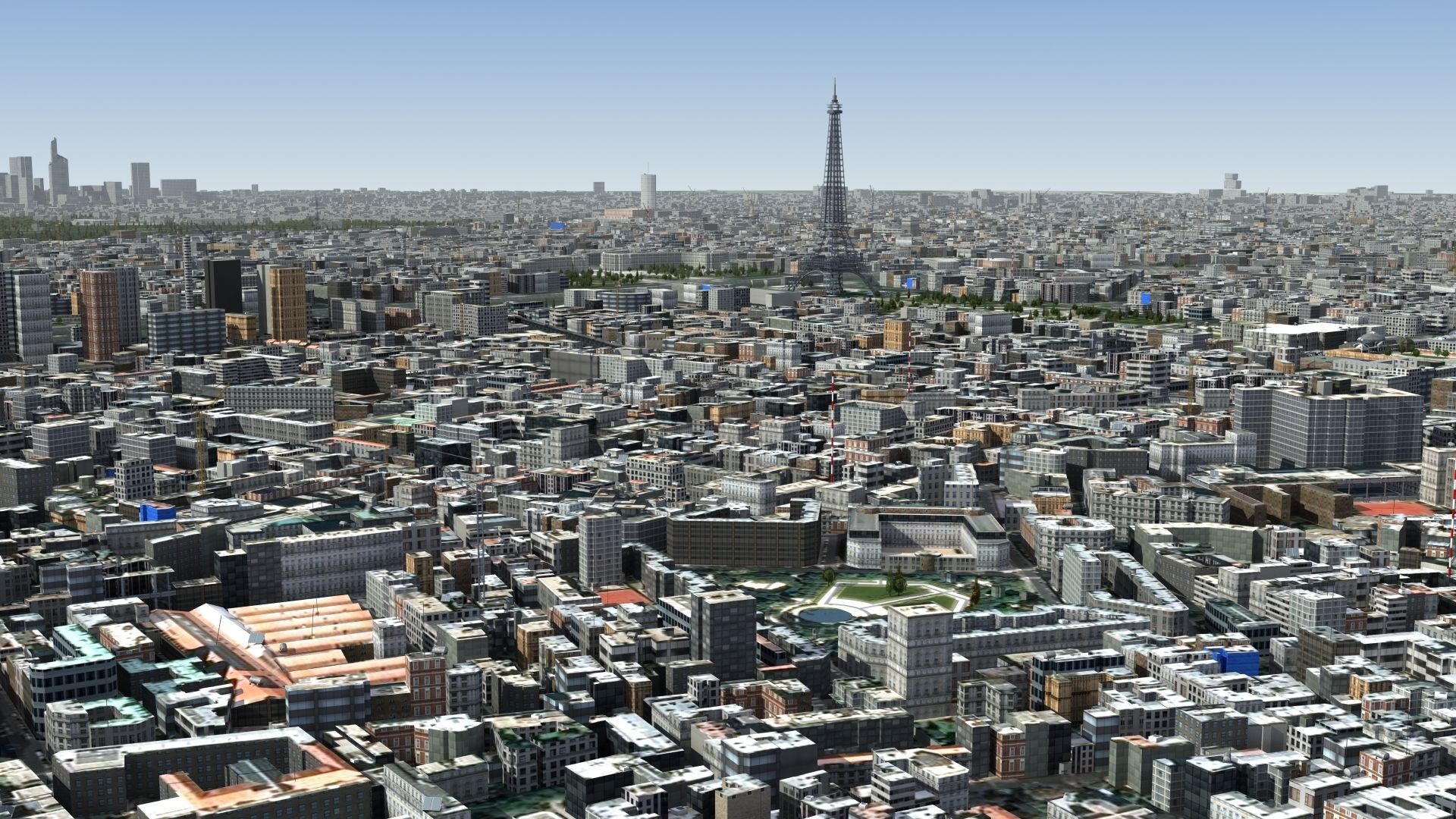 Paris France Low-poly 3D model_10