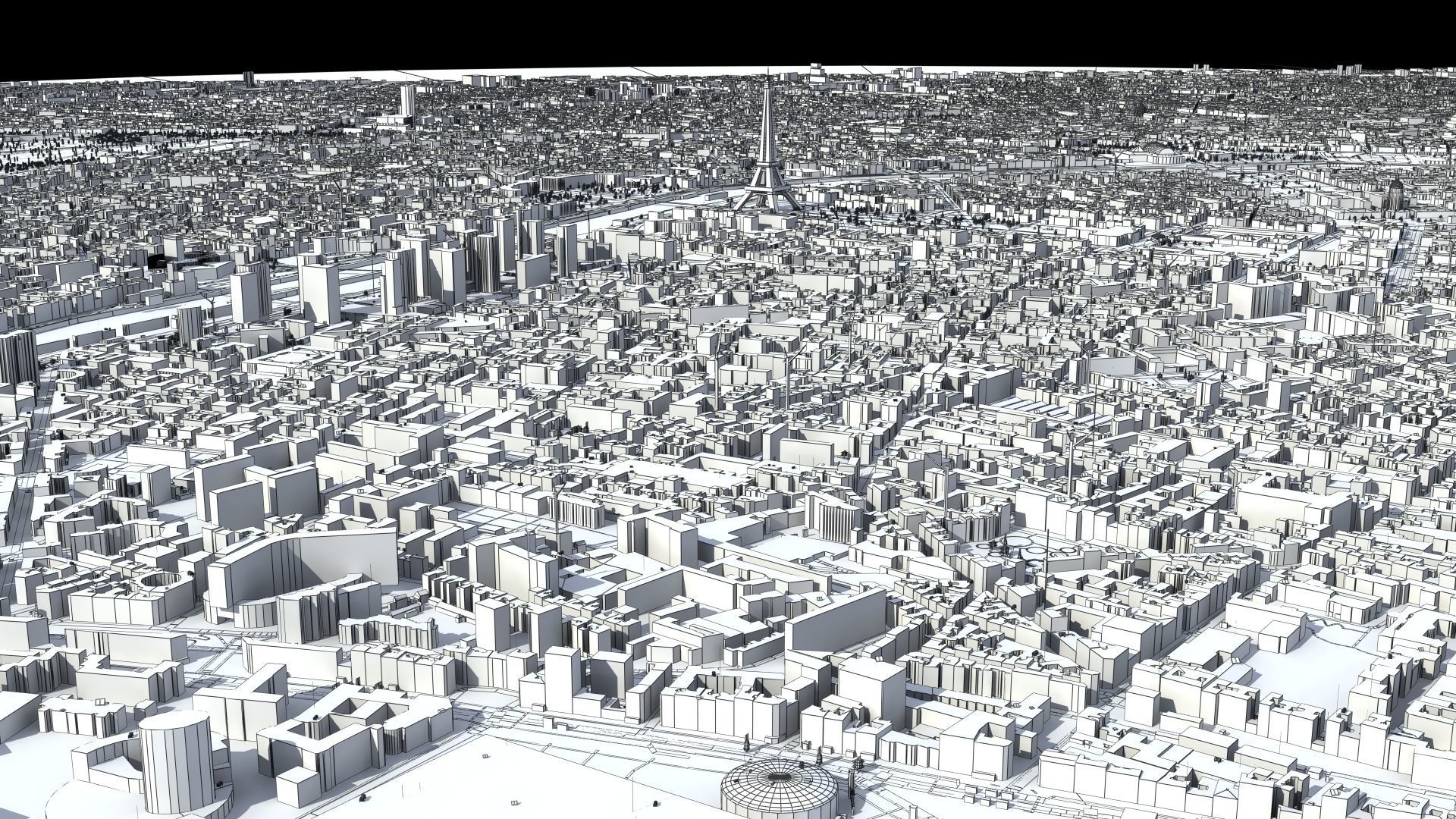 Paris France Low-poly 3D model_30