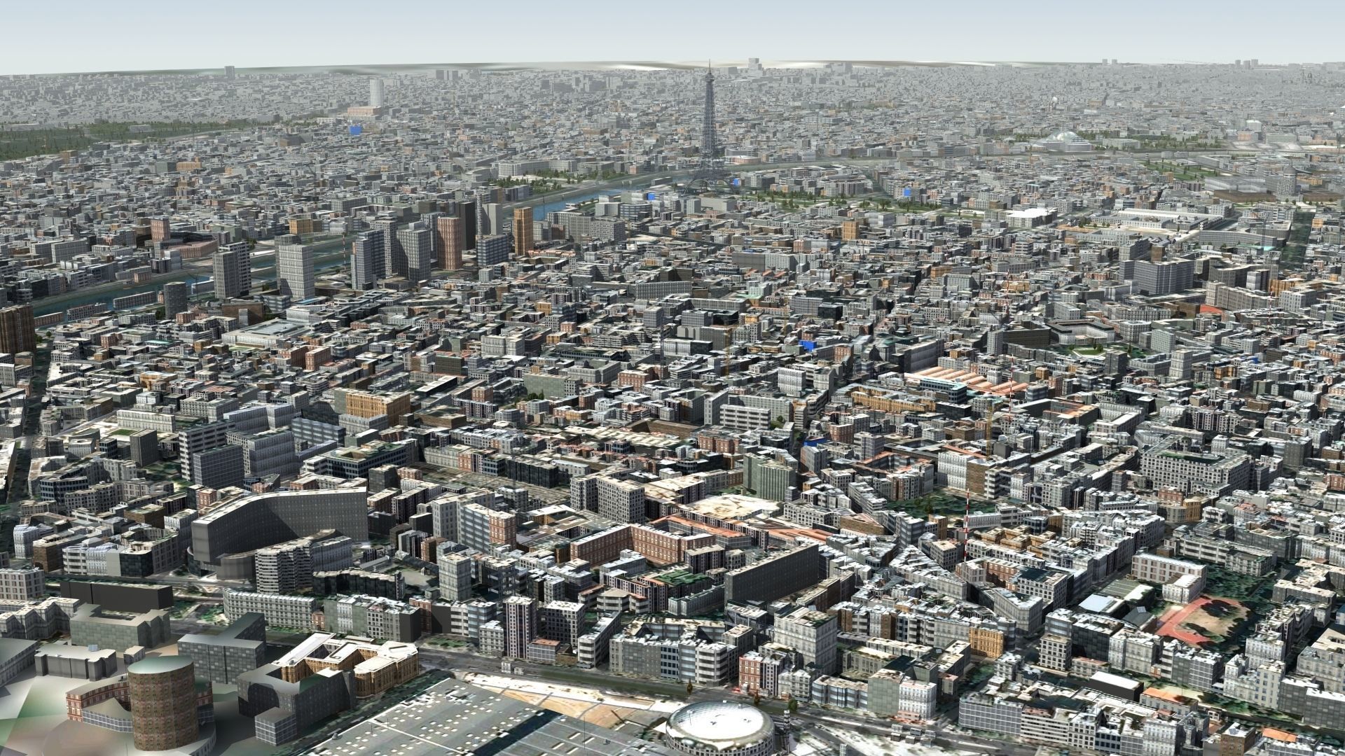Paris France Low-poly 3D model_9