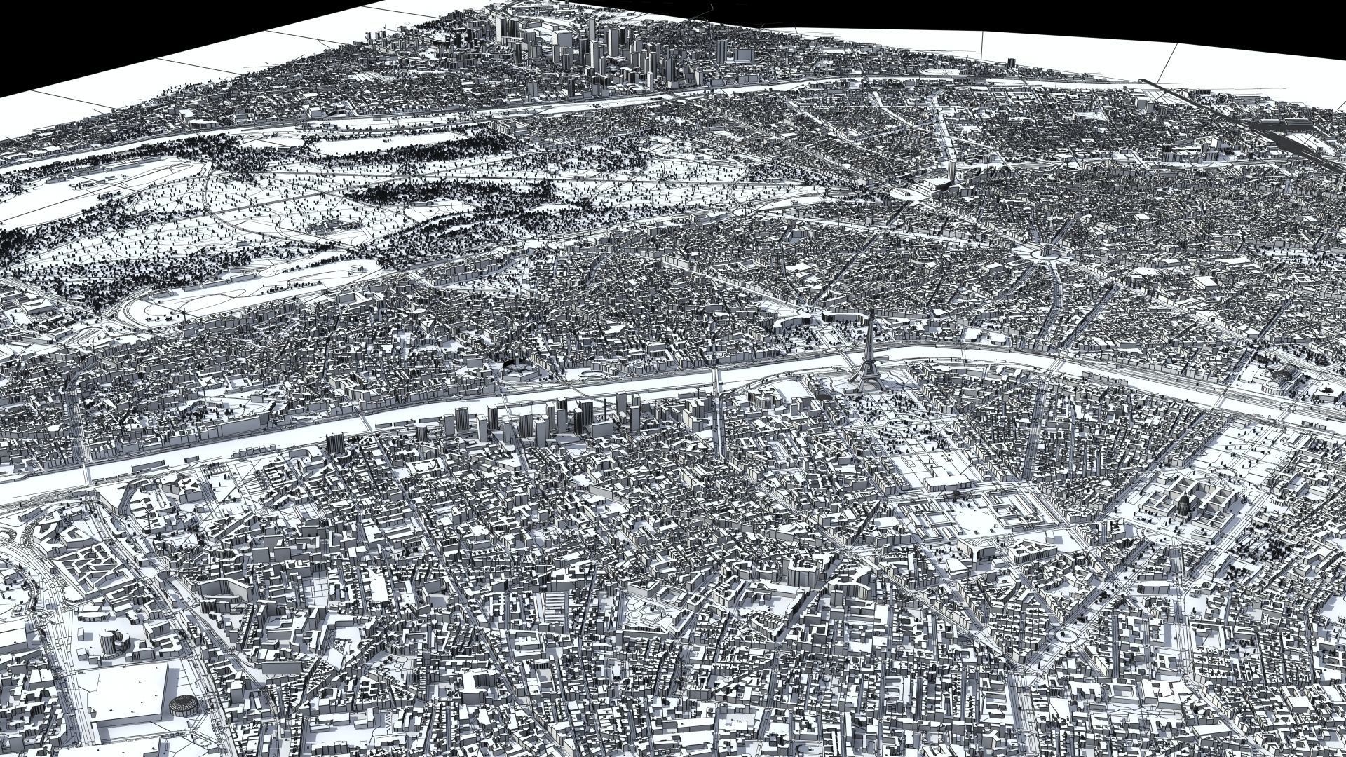 Paris France Low-poly 3D model_40