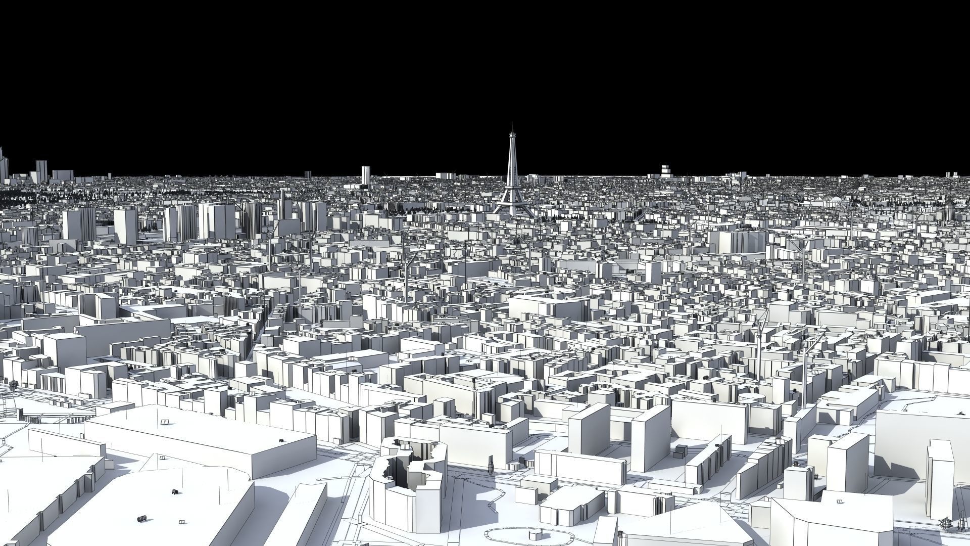 Paris France Low-poly 3D model_35