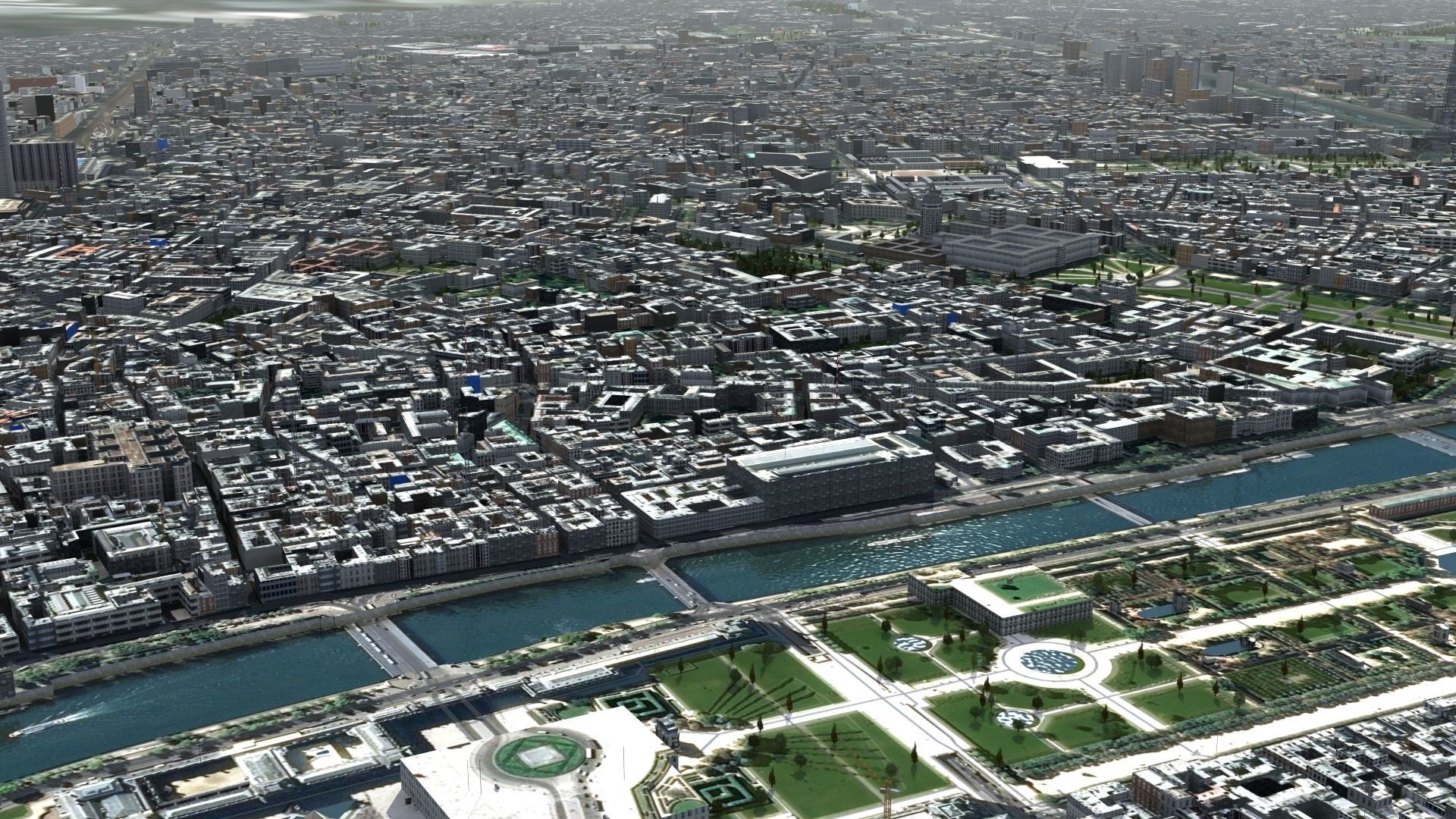 Paris France Low-poly 3D model_3