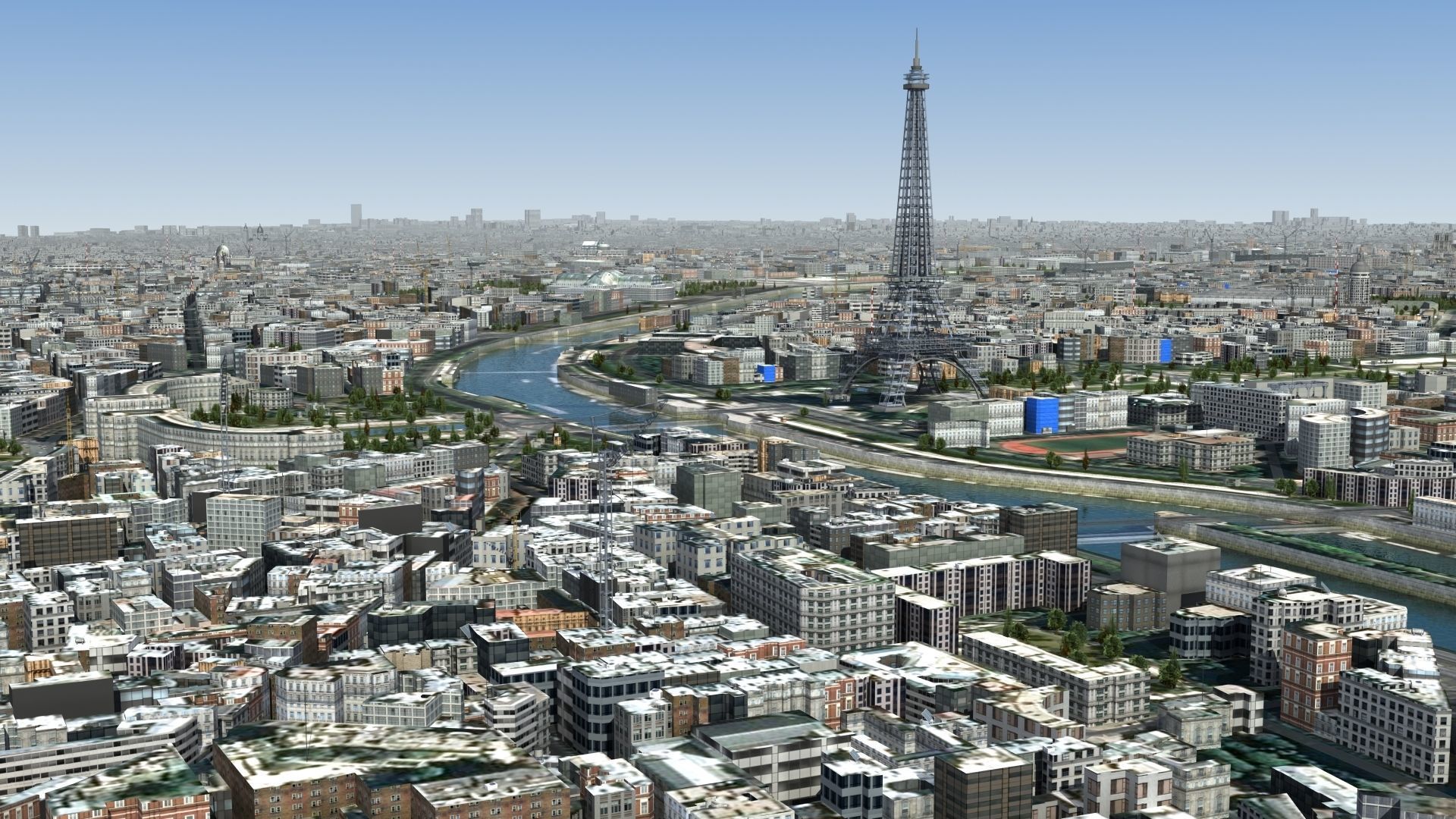 Paris France Low-poly 3D model_1