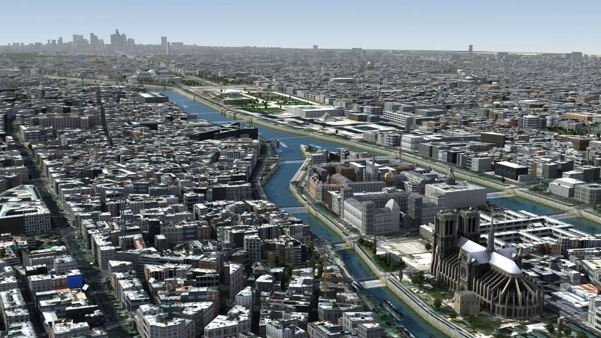 Paris France Low-poly 3D model_0