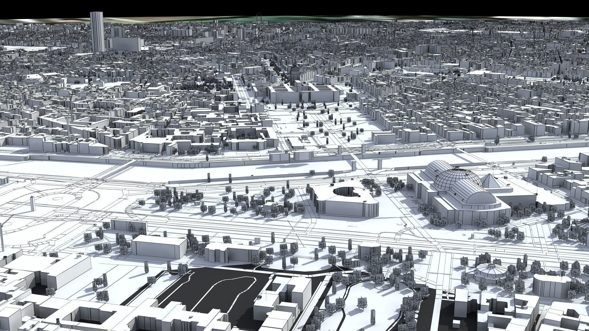 Paris France Low-poly 3D model_26