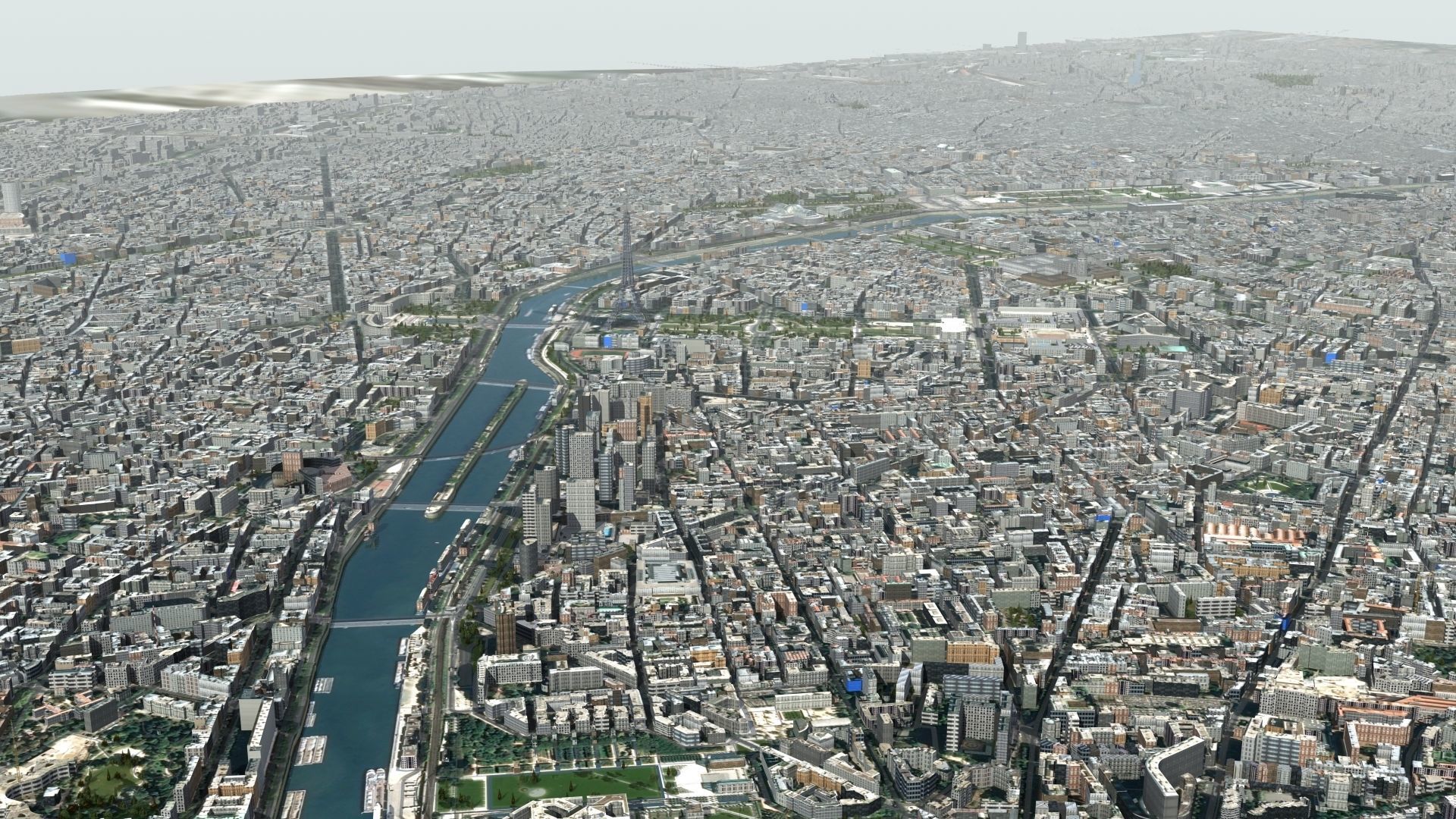Paris France Low-poly 3D model_5