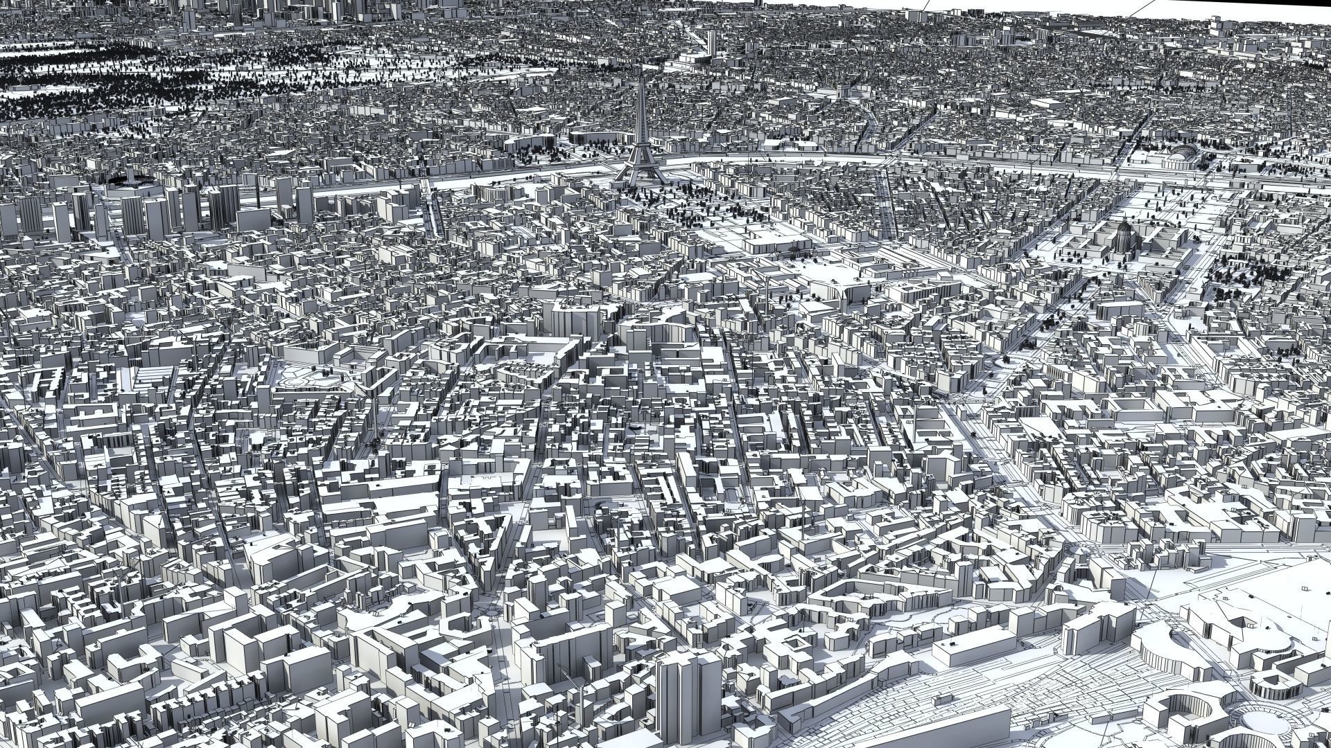 Paris France Low-poly 3D model_42