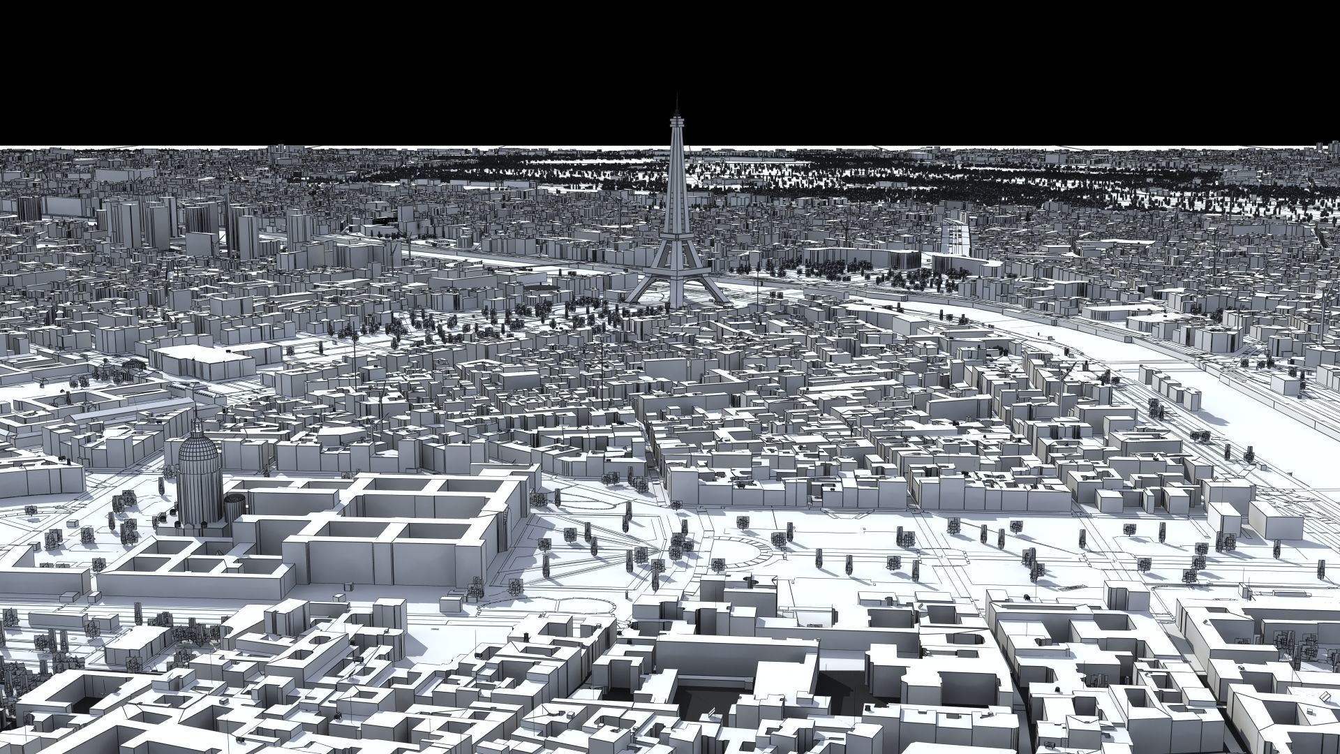 Paris France Low-poly 3D model_36