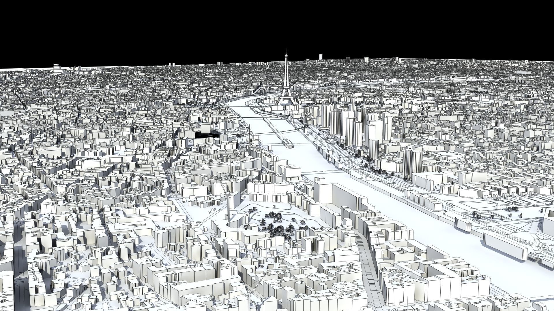 Paris France Low-poly 3D model_32