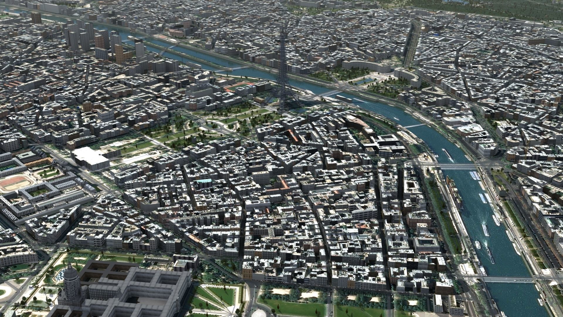 Paris France Low-poly 3D model_21
