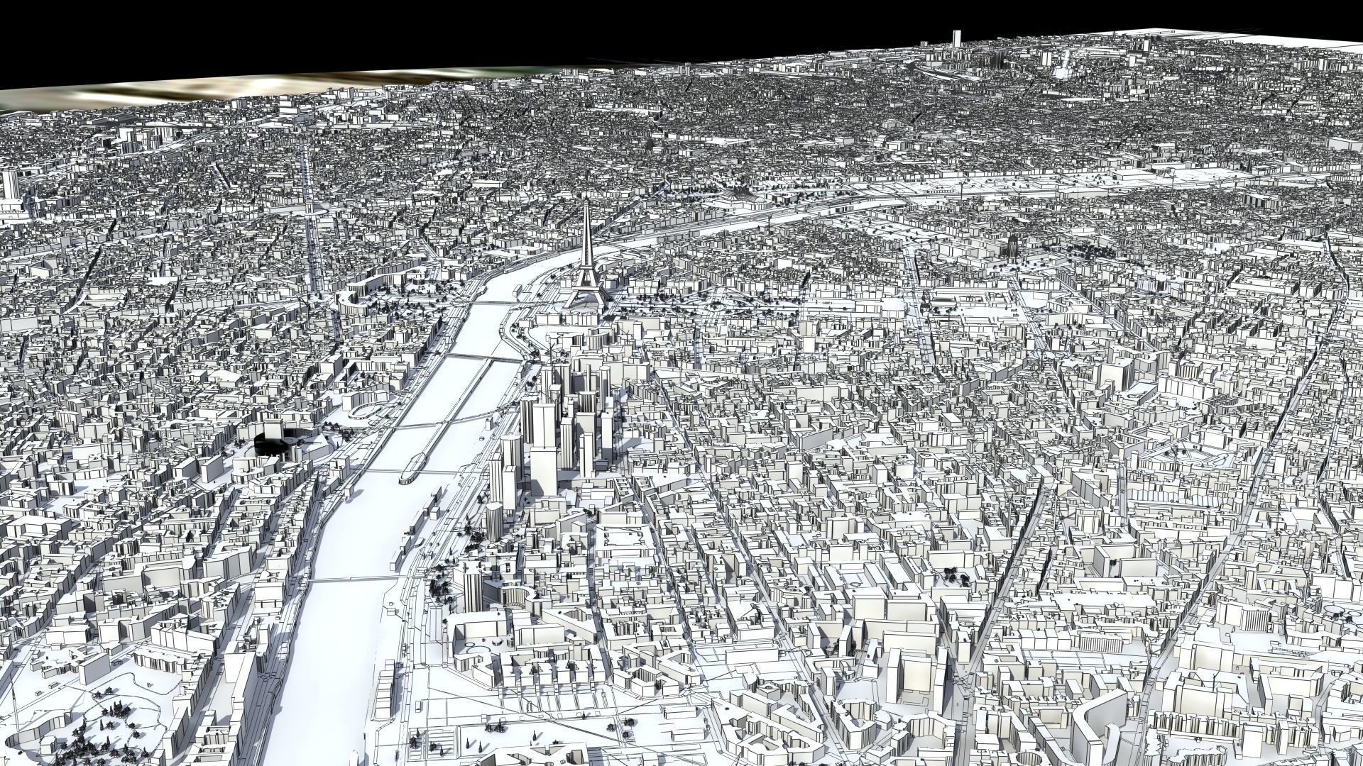 Paris France Low-poly 3D model_27