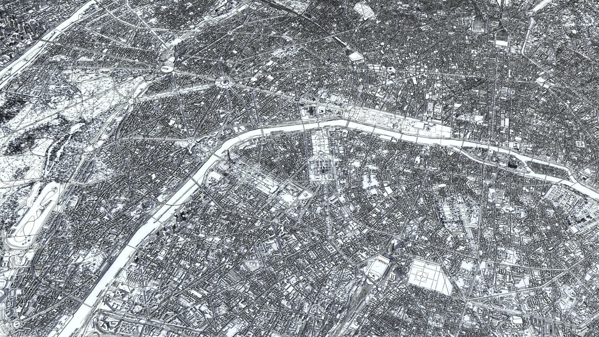 Paris France Low-poly 3D model_41