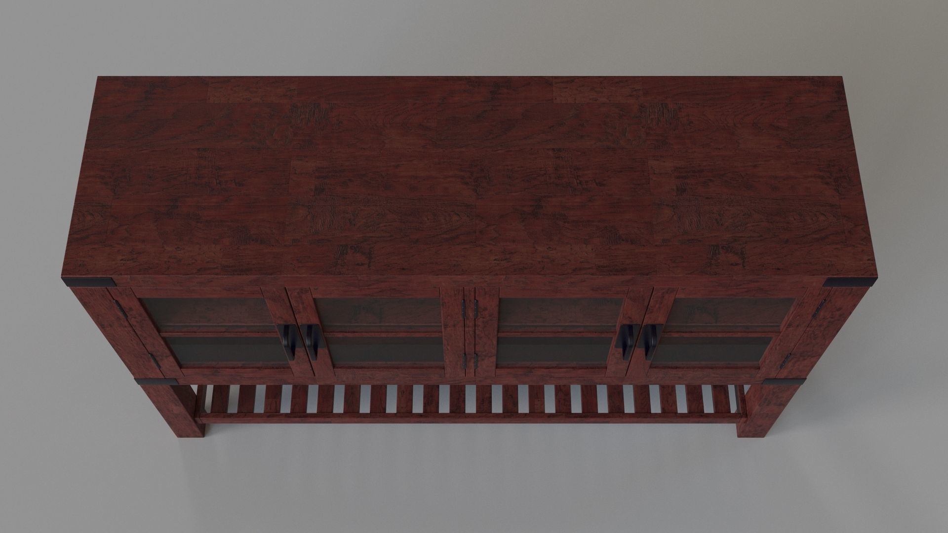 Tobacco Brown Buffet Table 3D model_3