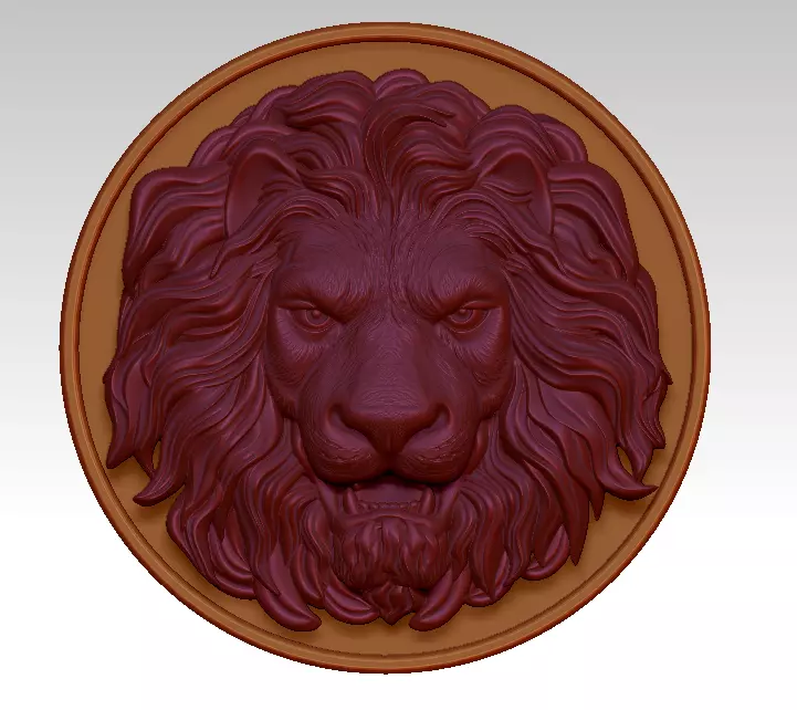 lion pendent 3D model_0
