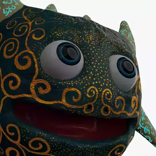 Fantasy Magic Cute Creature with Lighting Body Pattern