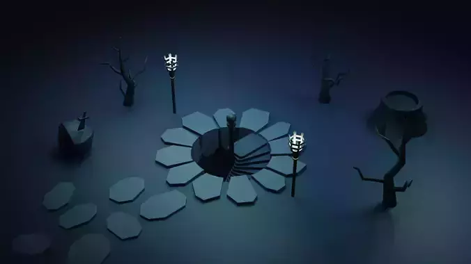  Basement entrance in the woods