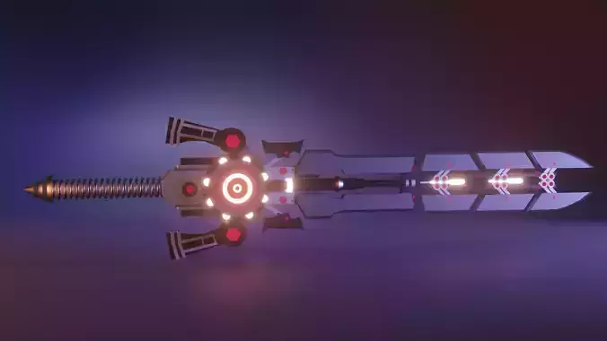 Low-poly sword futuristic