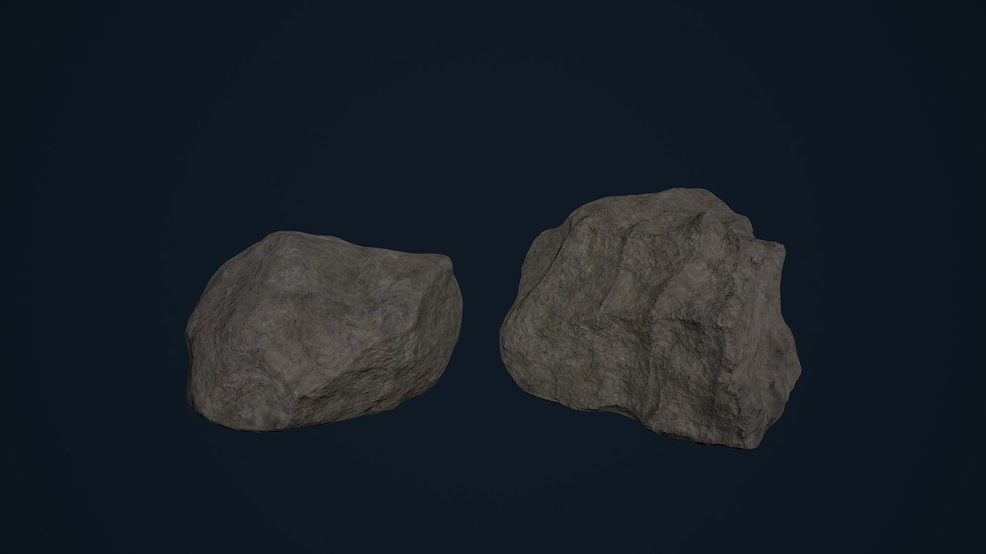 Procedural Rocks Low-poly 3D model_3