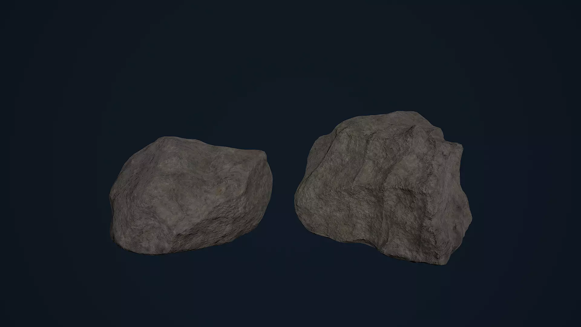 Procedural Rocks Low-poly 3D model_0