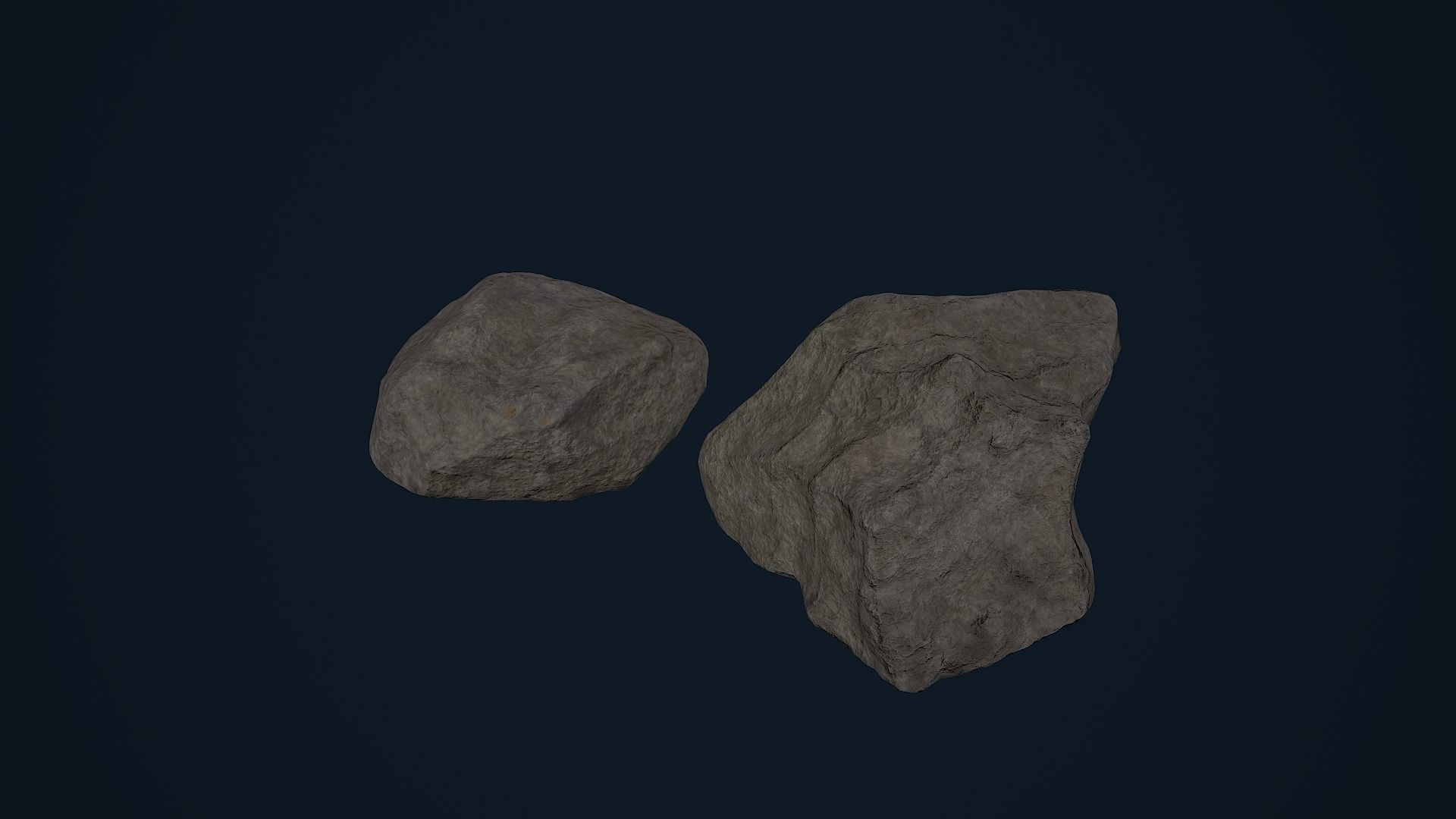 Procedural Rocks Low-poly 3D model_4