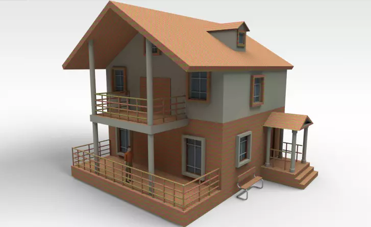 MyLittleHouse two story house Free 3D model