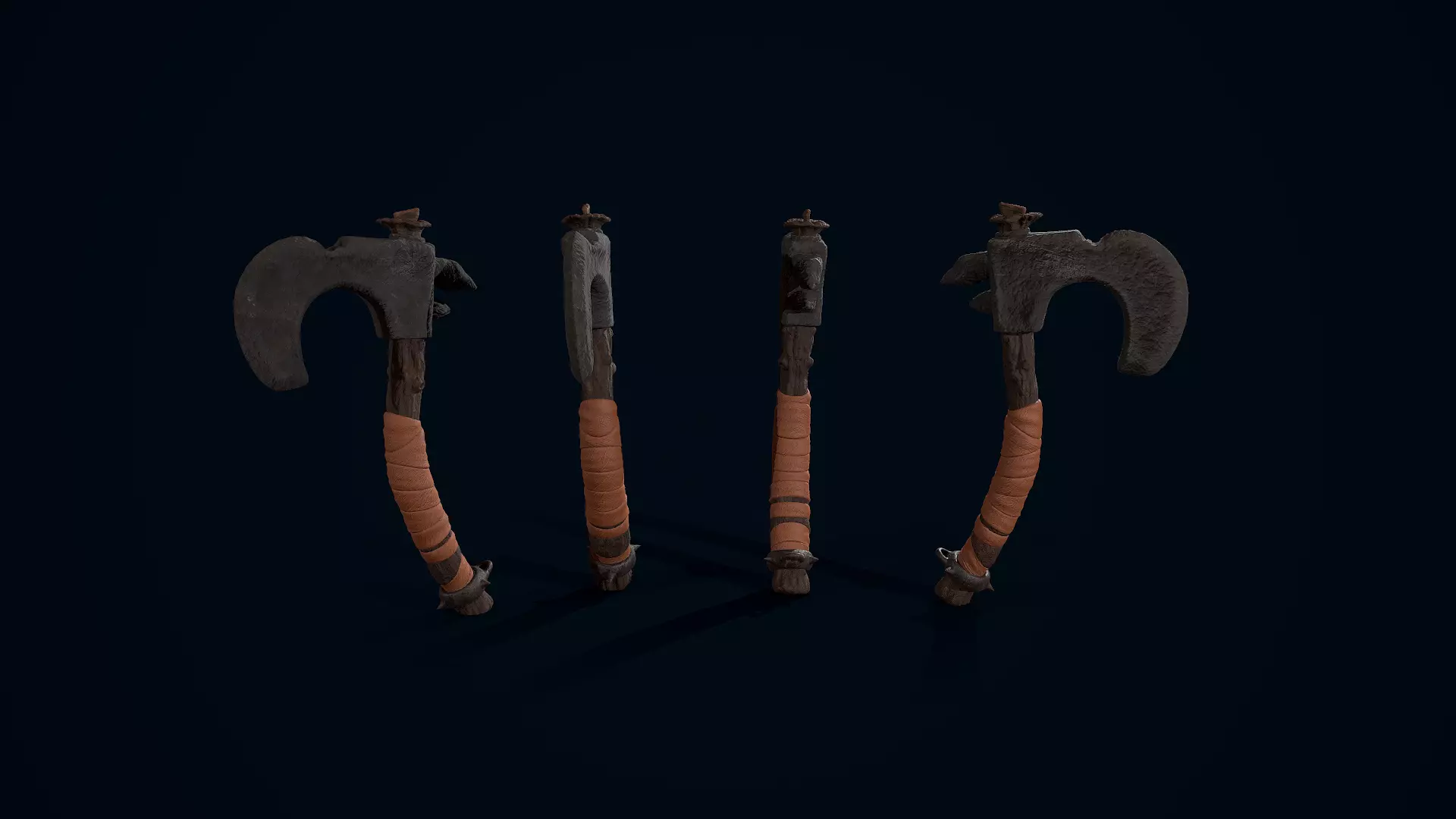 Stylized Axe Low-poly 3D model_0