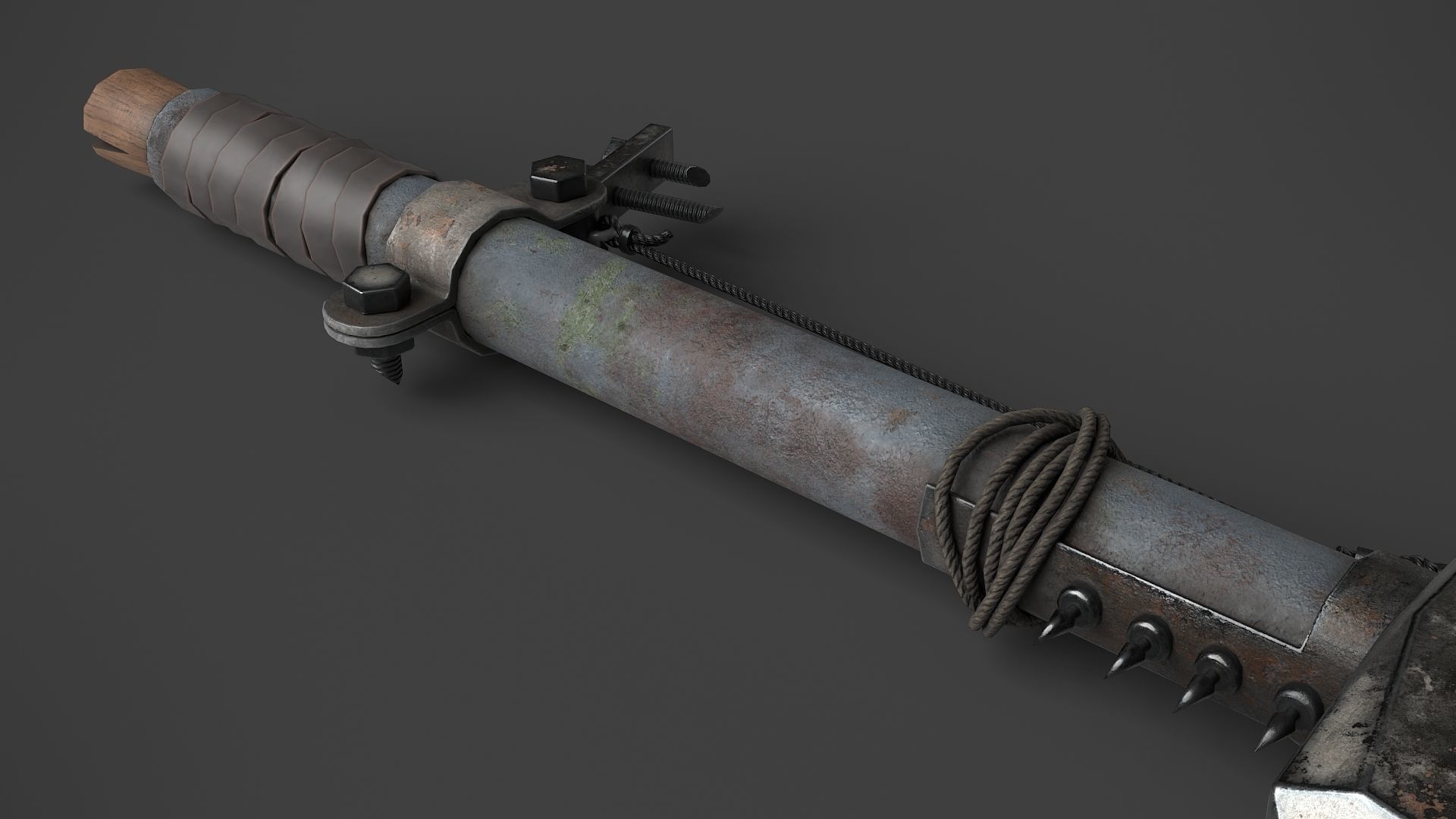 Modifiable Strike Weapon 09 Low-poly 3D model_9