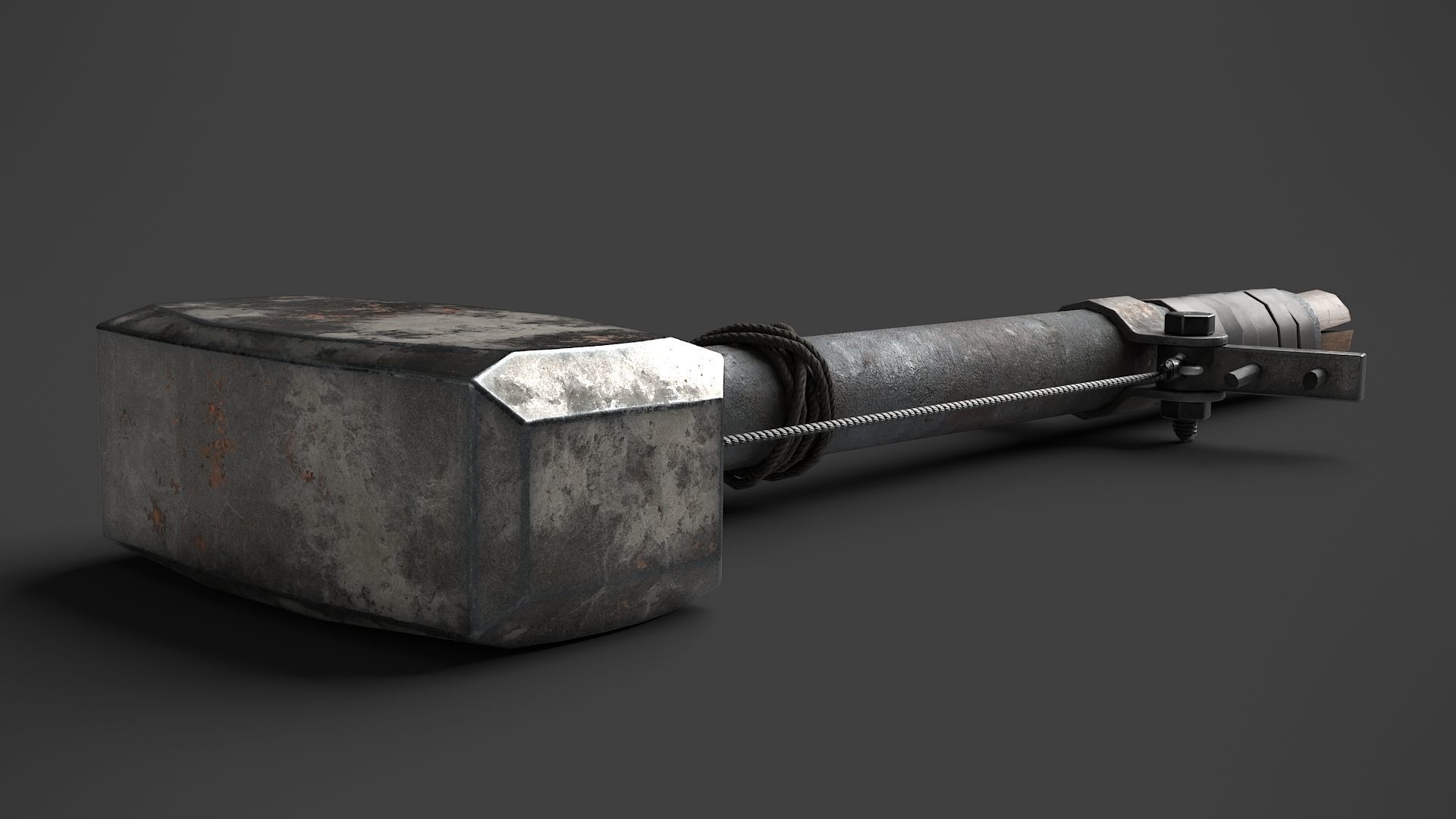 Modifiable Strike Weapon 09 Low-poly 3D model_3