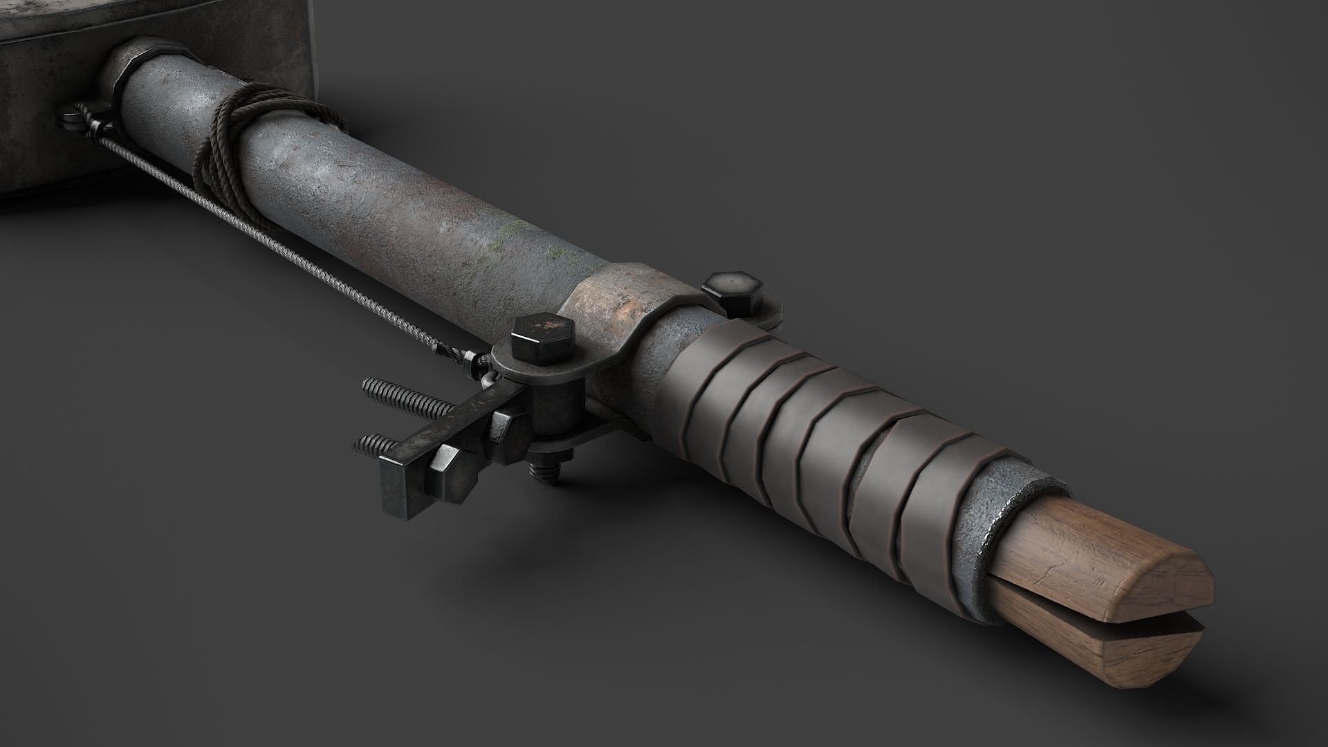 Modifiable Strike Weapon 09 Low-poly 3D model_7