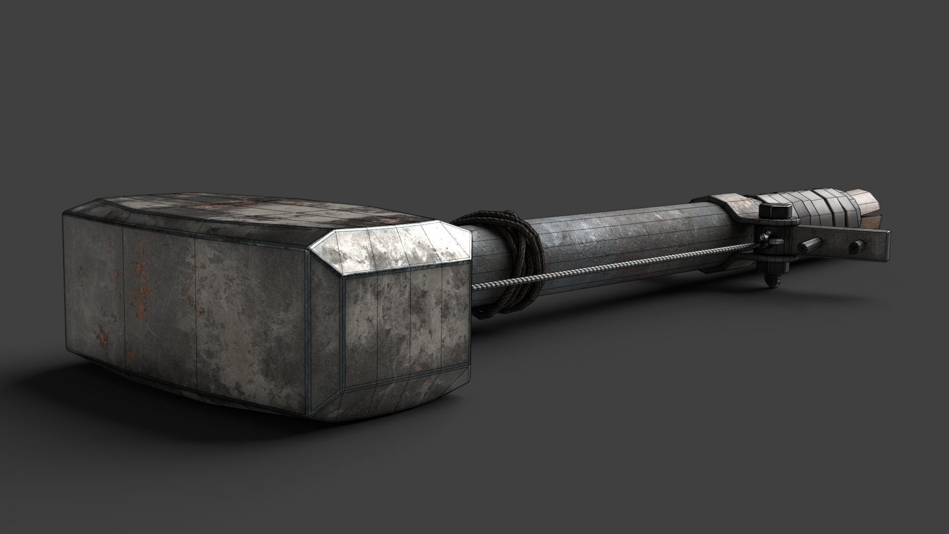 Modifiable Strike Weapon 09 Low-poly 3D model_13