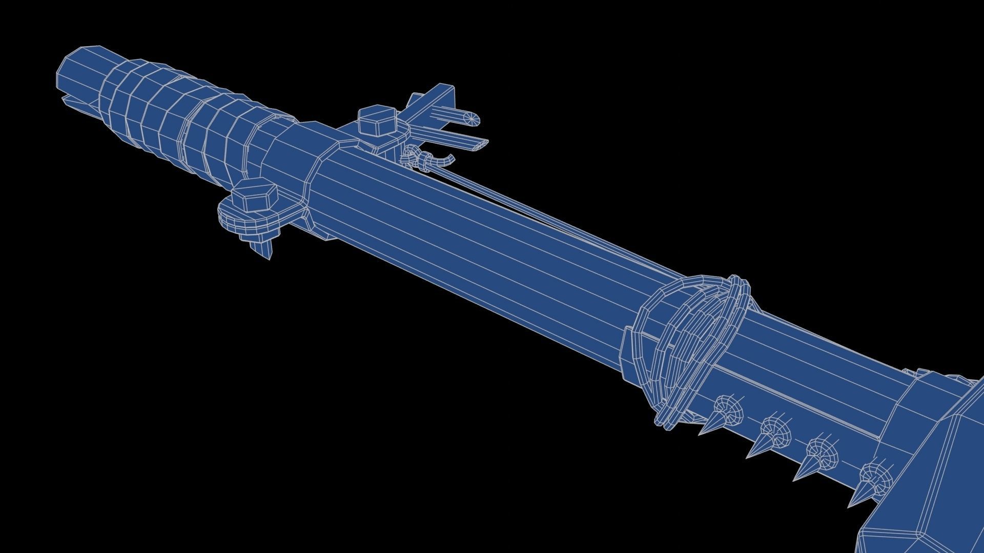 Modifiable Strike Weapon 09 Low-poly 3D model_29