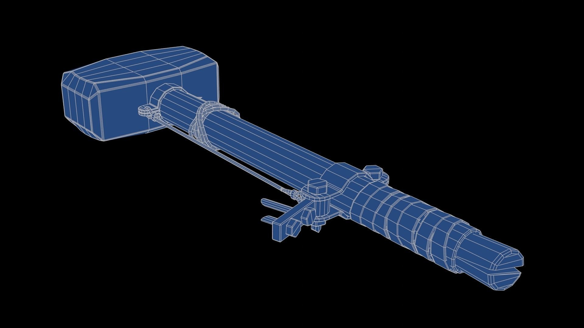 Modifiable Strike Weapon 09 Low-poly 3D model_25