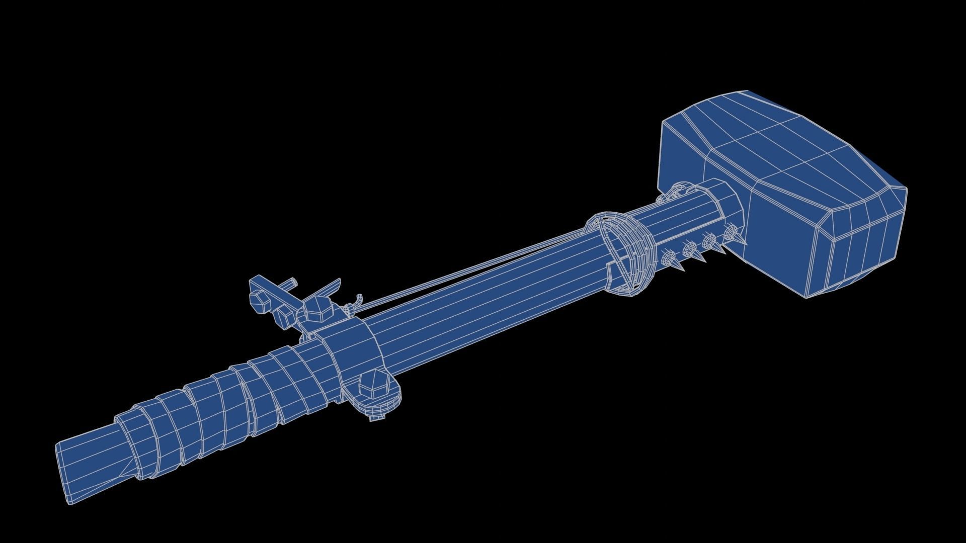 Modifiable Strike Weapon 09 Low-poly 3D model_22