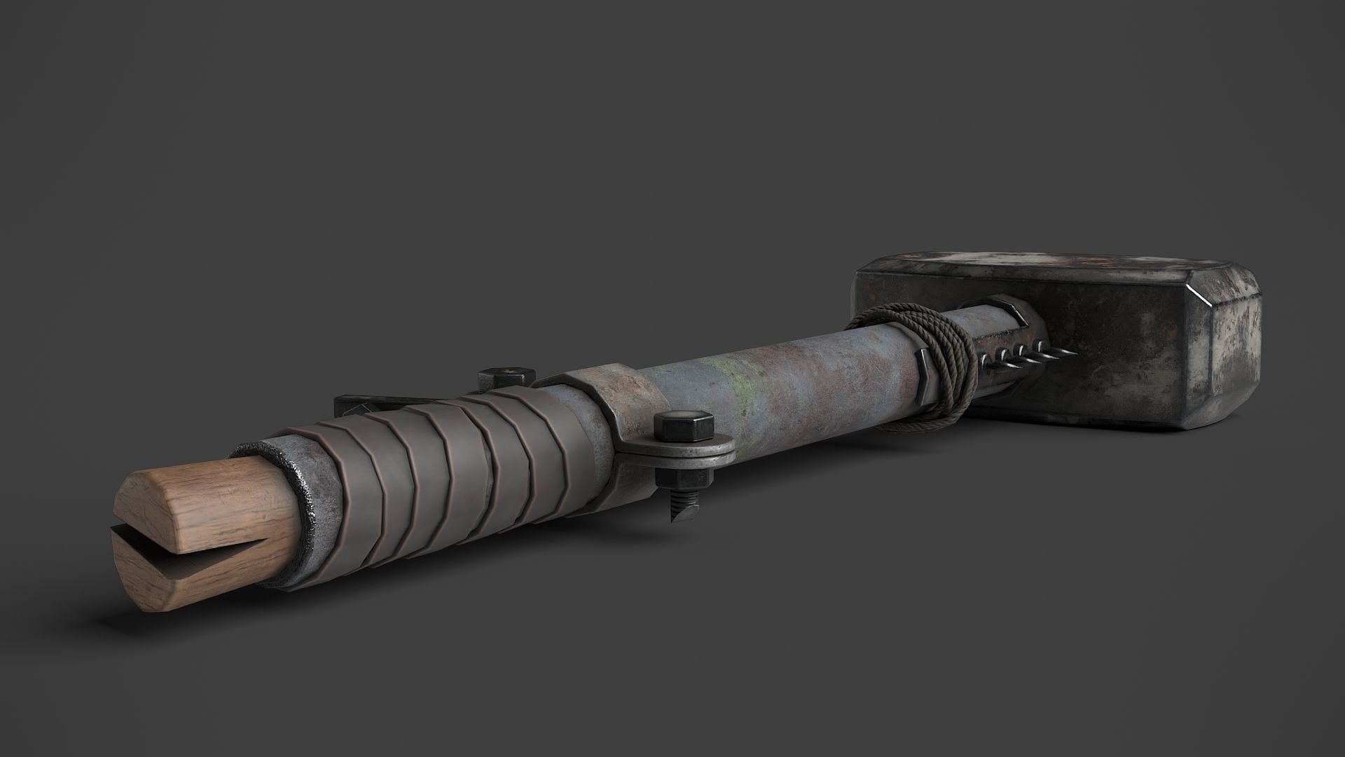 Modifiable Strike Weapon 09 Low-poly 3D model_6