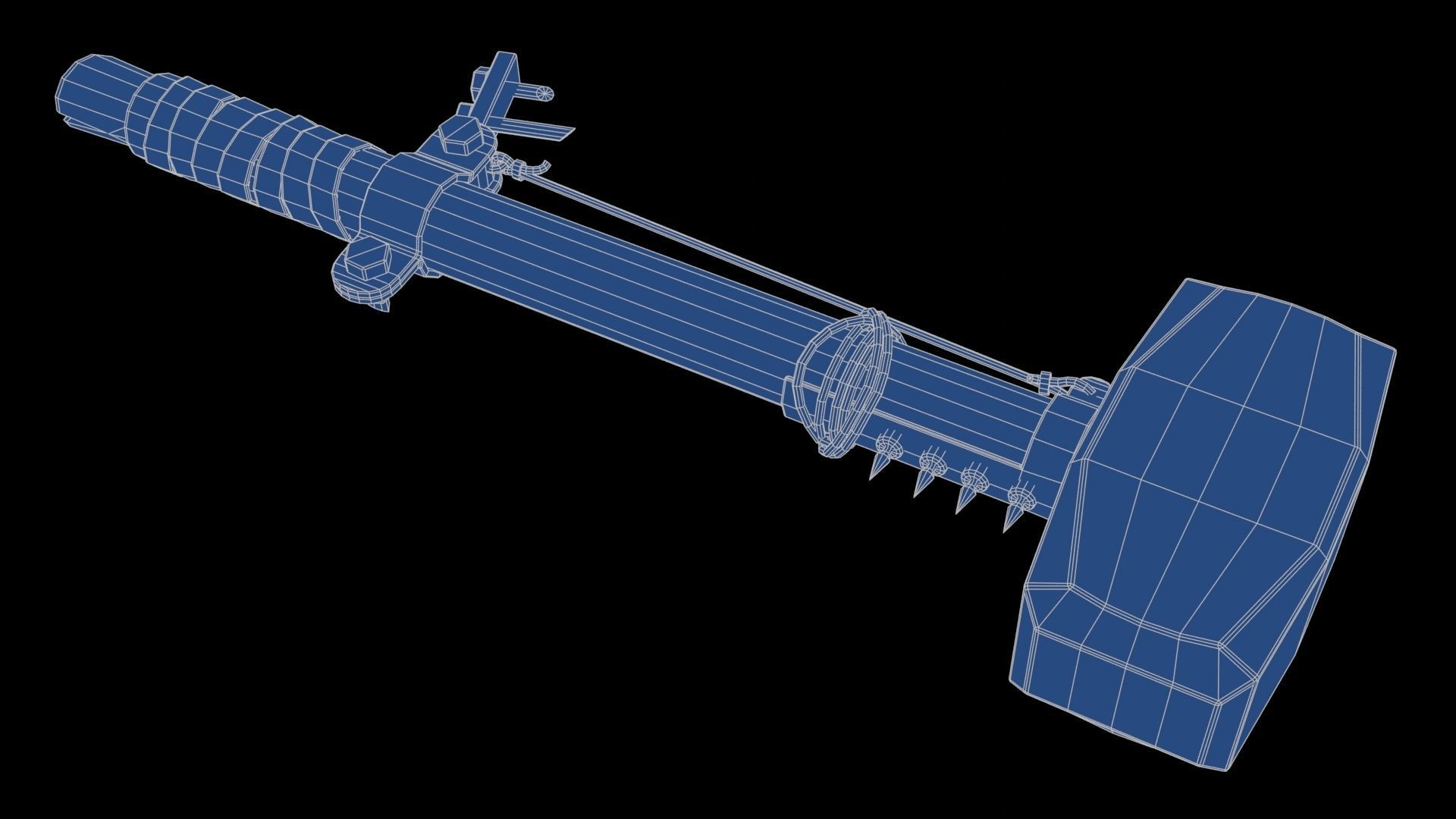 Modifiable Strike Weapon 09 Low-poly 3D model_21