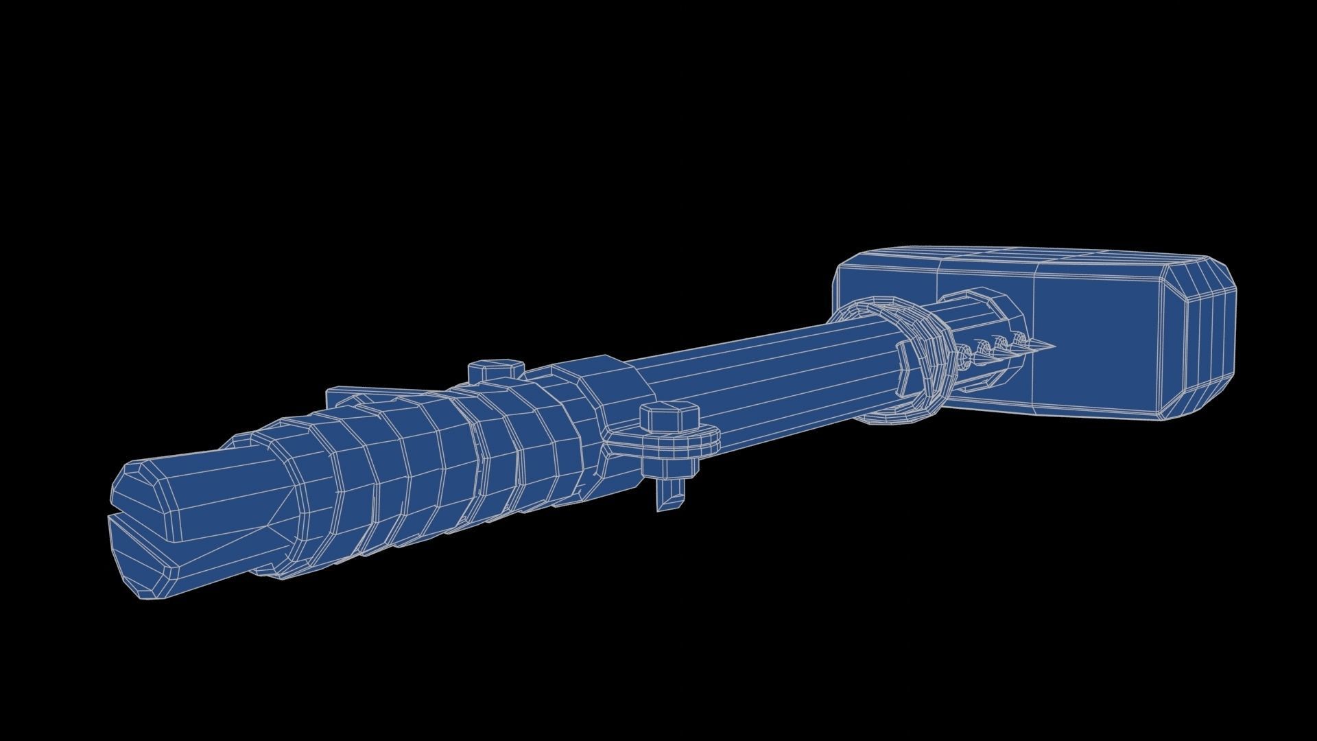 Modifiable Strike Weapon 09 Low-poly 3D model_26