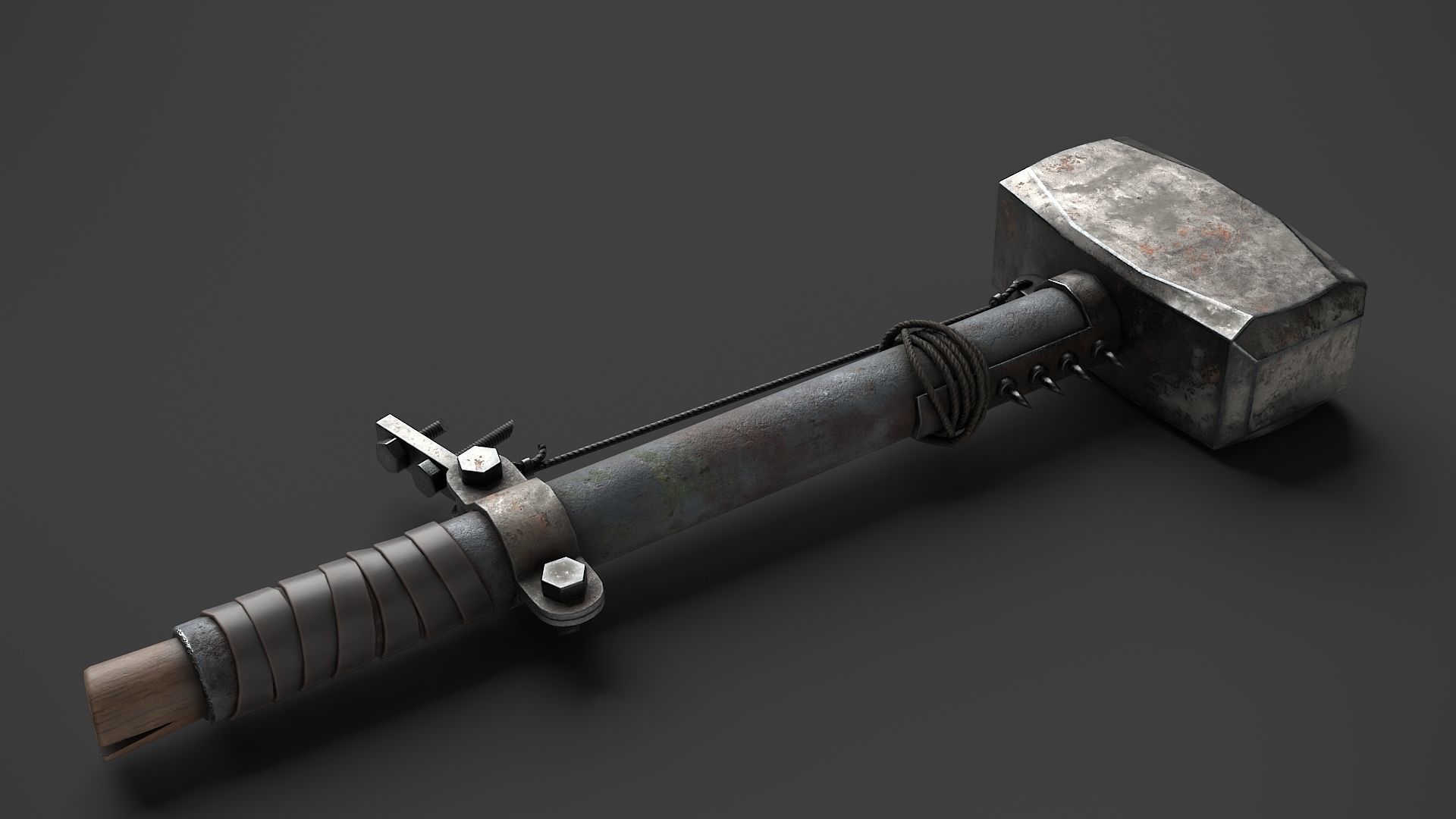 Modifiable Strike Weapon 09 Low-poly 3D model_2