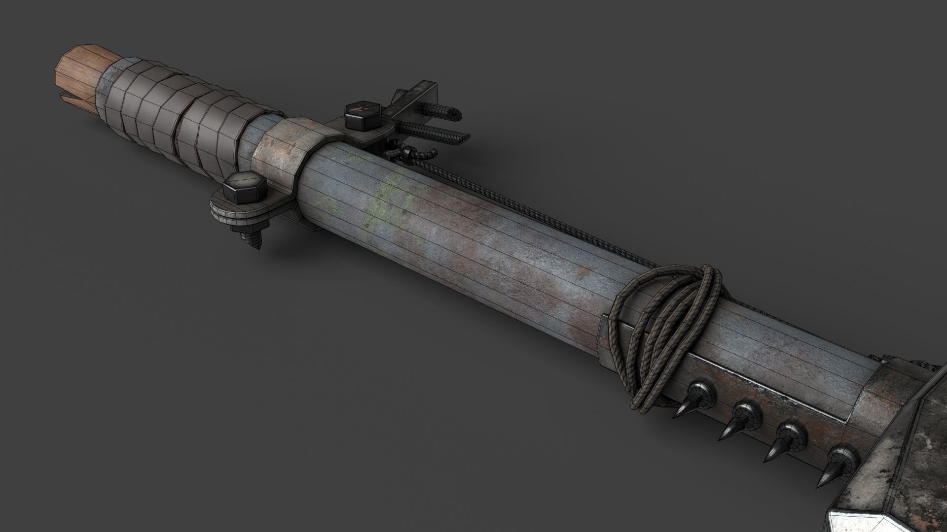 Modifiable Strike Weapon 09 Low-poly 3D model_19