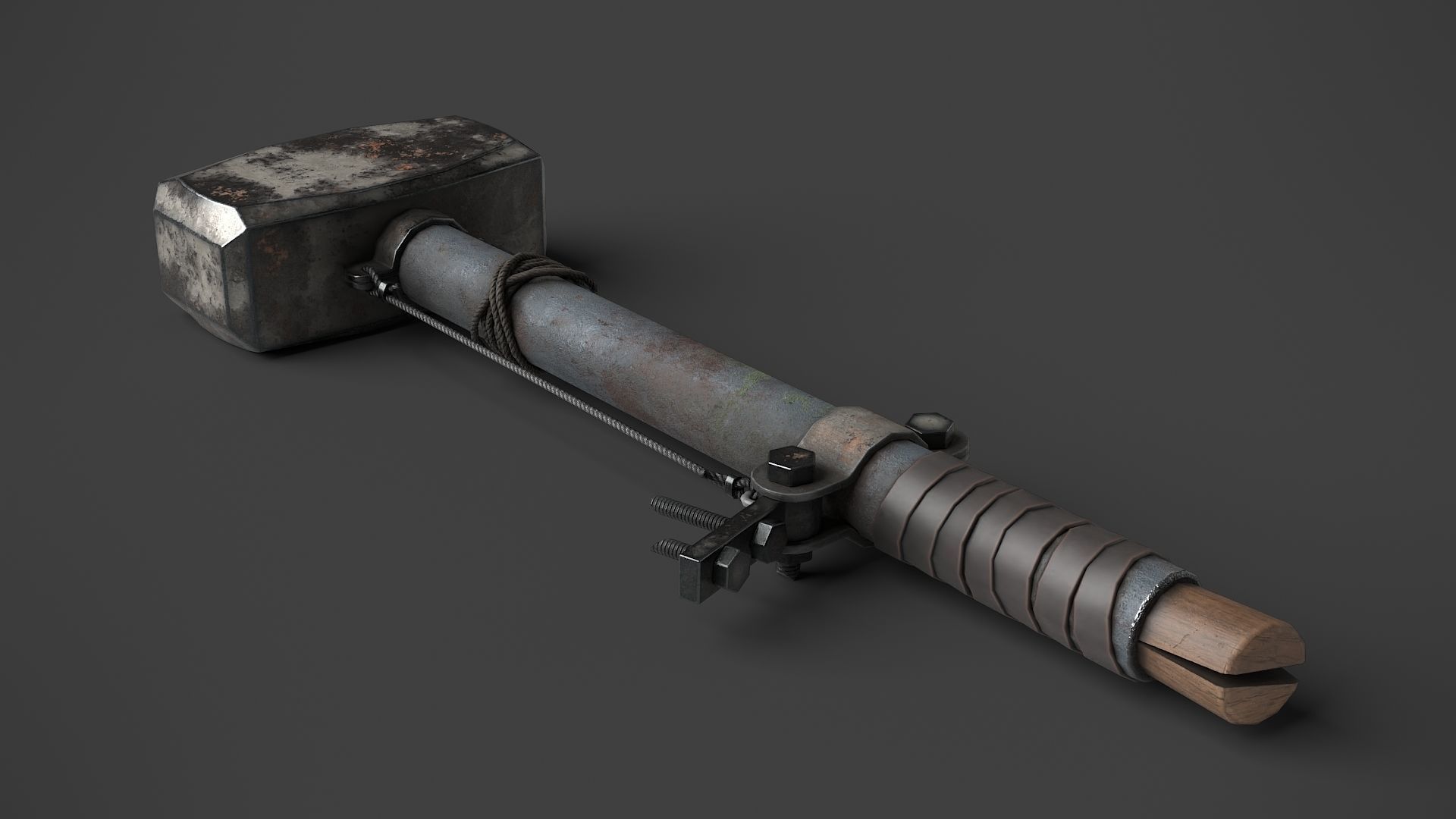Modifiable Strike Weapon 09 Low-poly 3D model_5